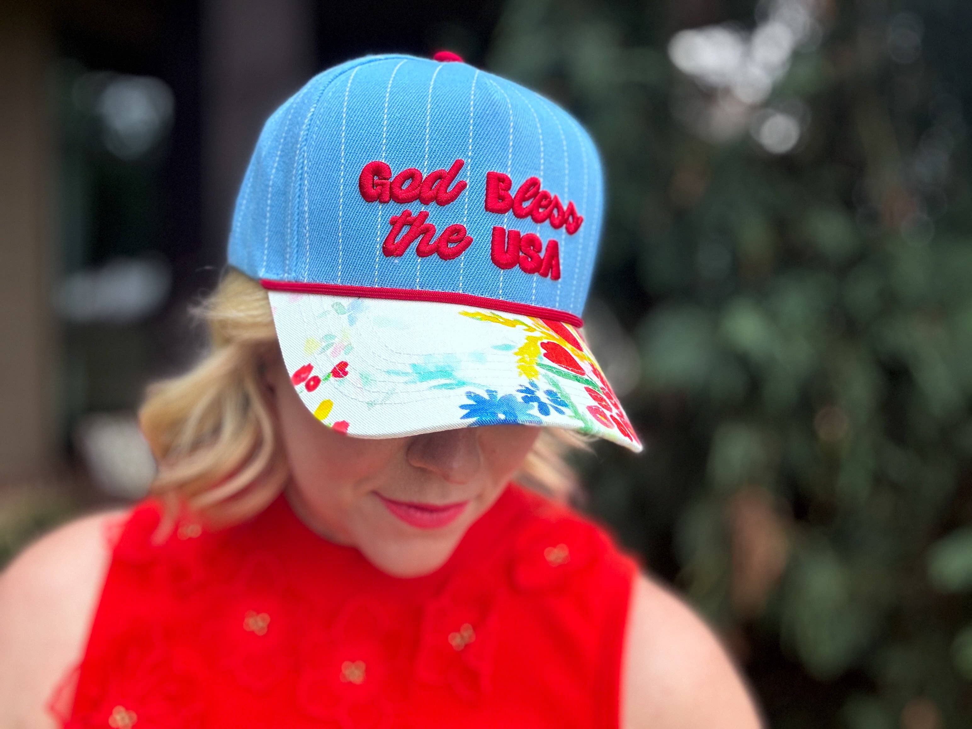 God Bless the USA- Blue + Red