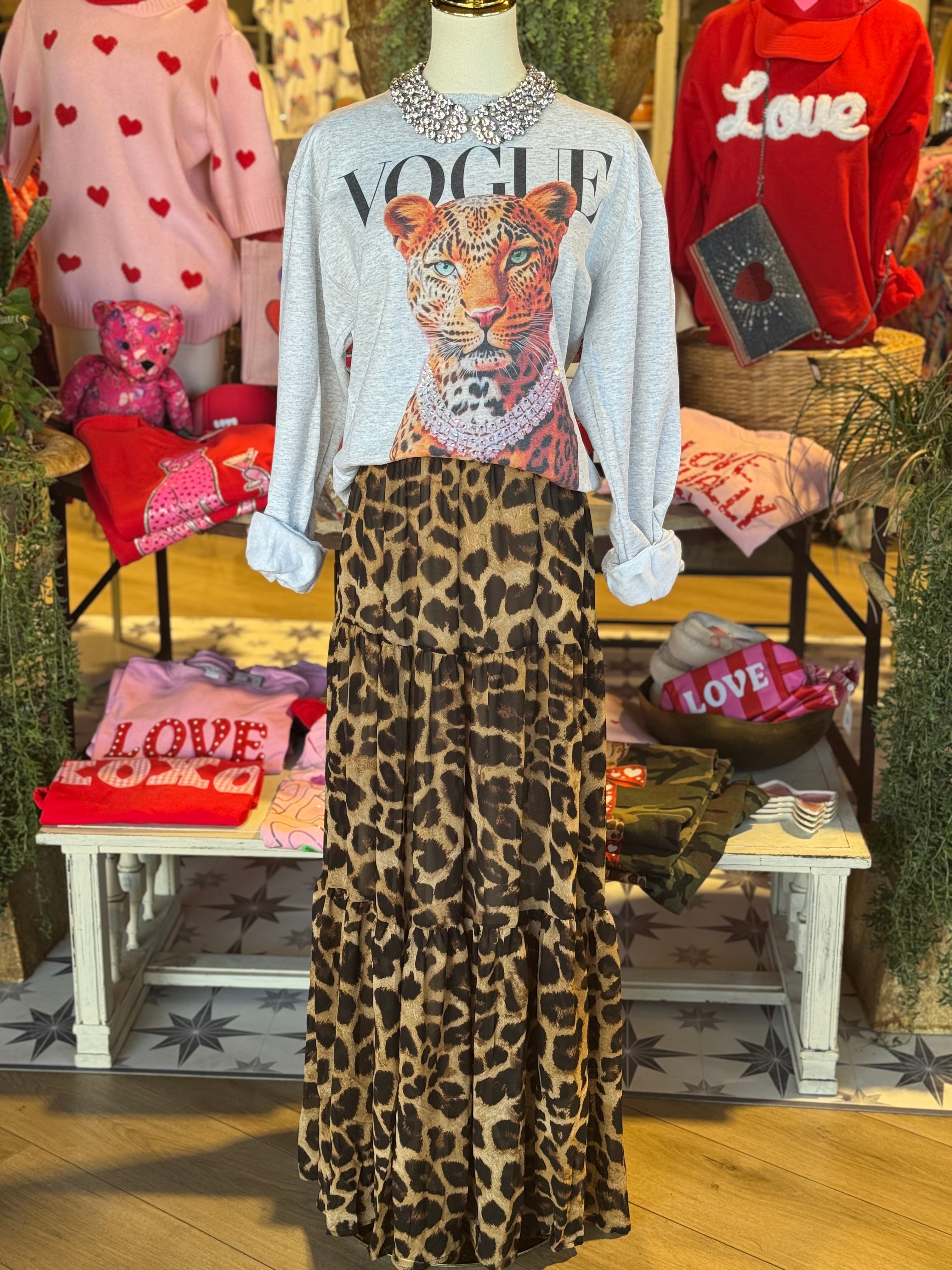 Vogue Leopard Sweatshirt