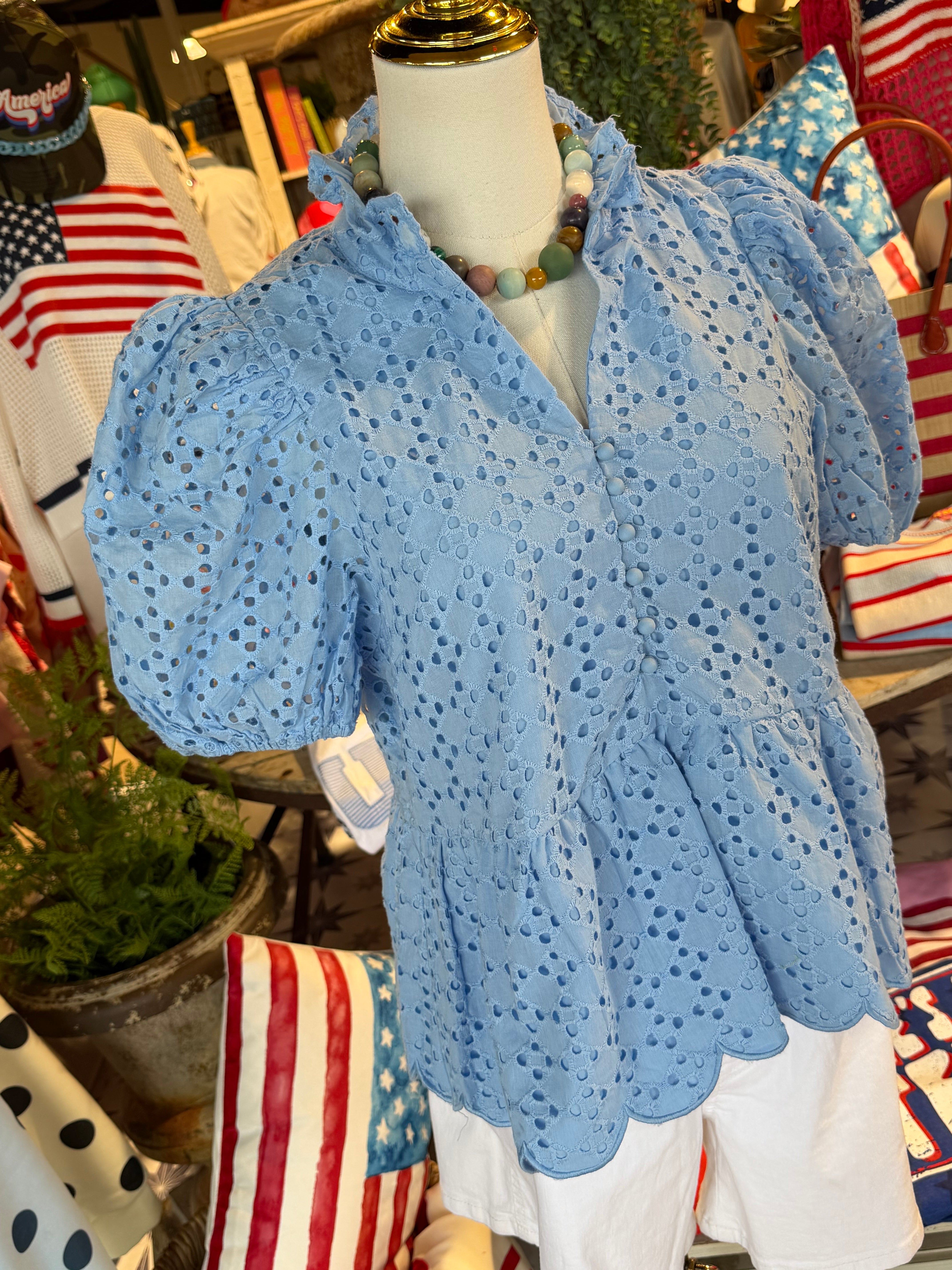 Azalea Eyelet Top