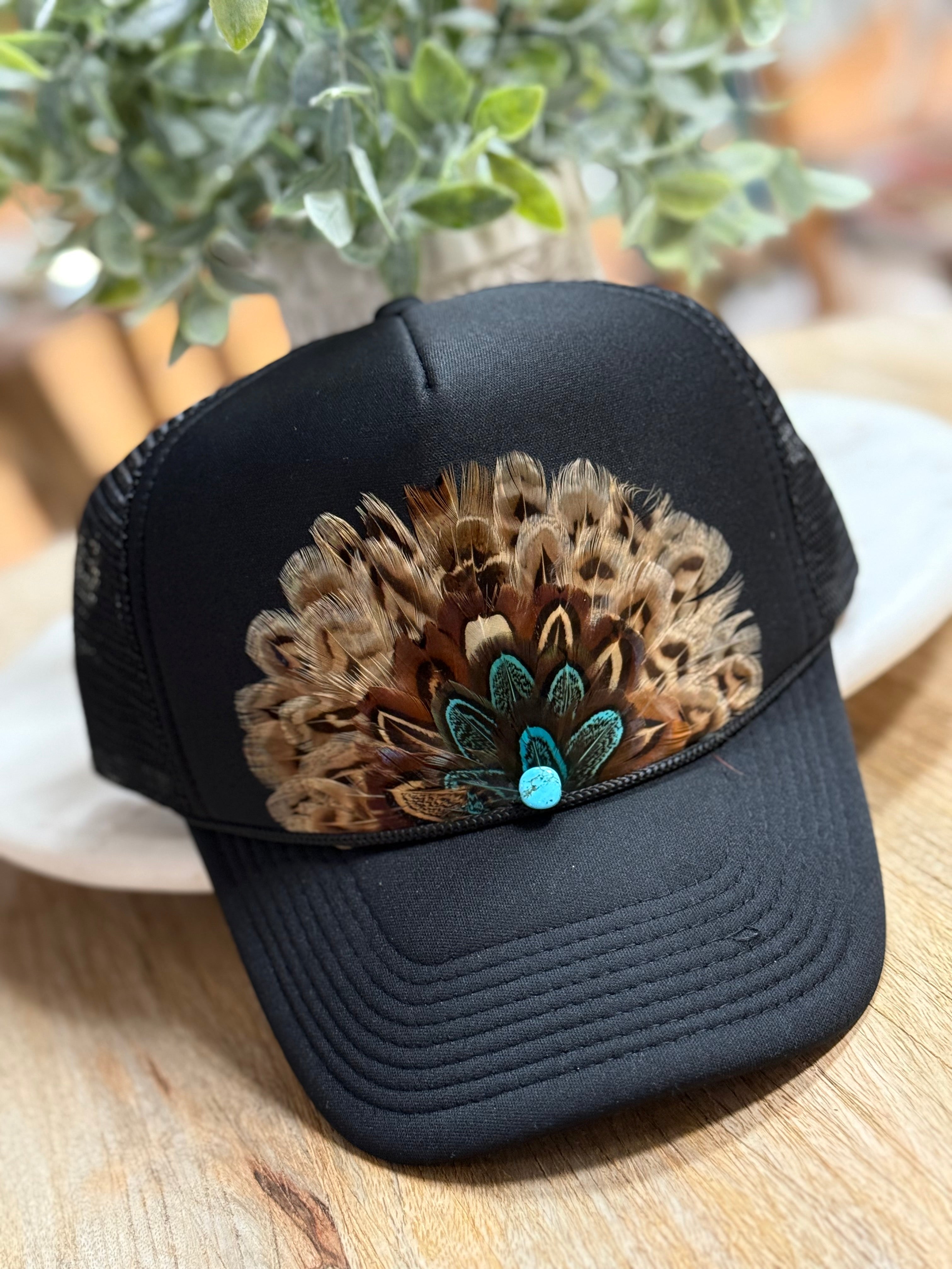 Black Feather Hat