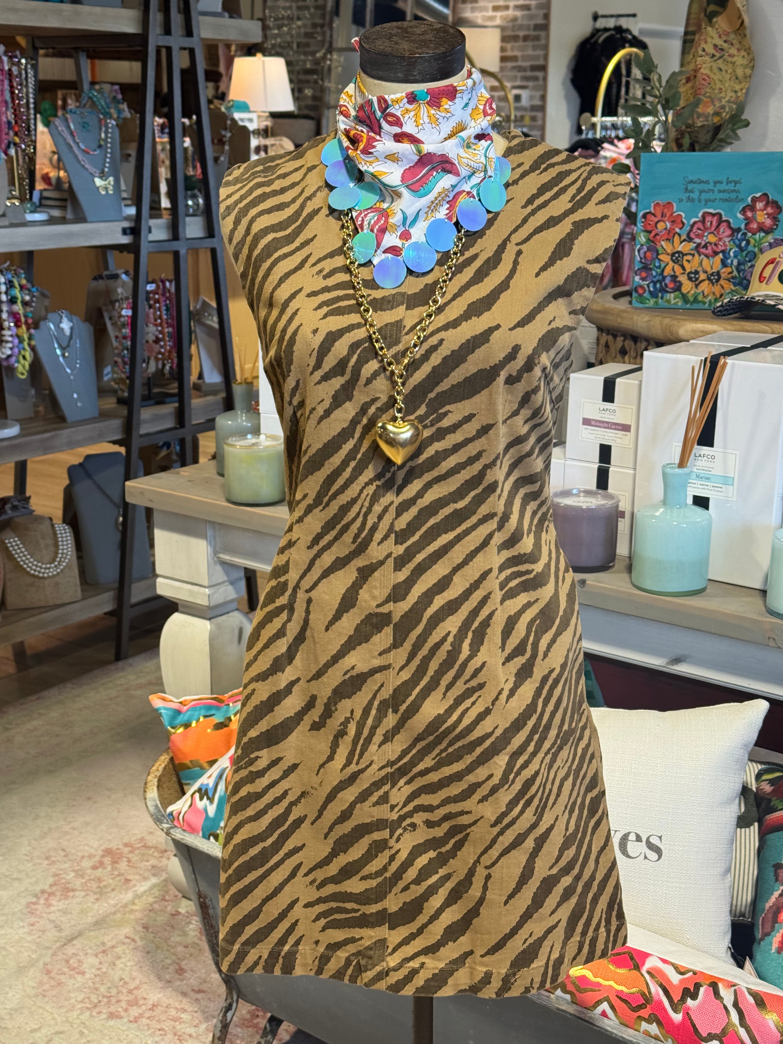 Lydia Zebra Print Dress