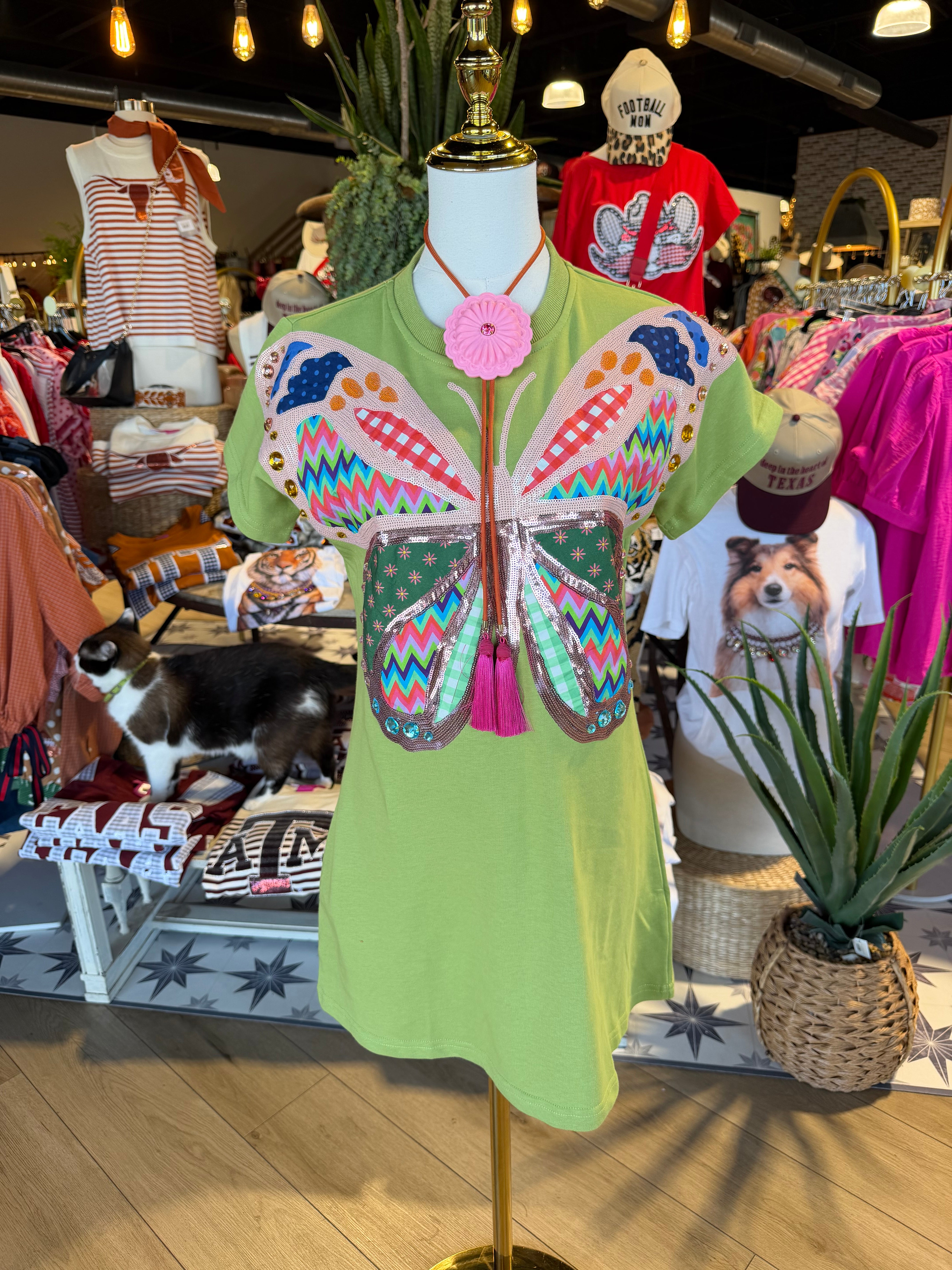 Patchwork Butterfly Dress