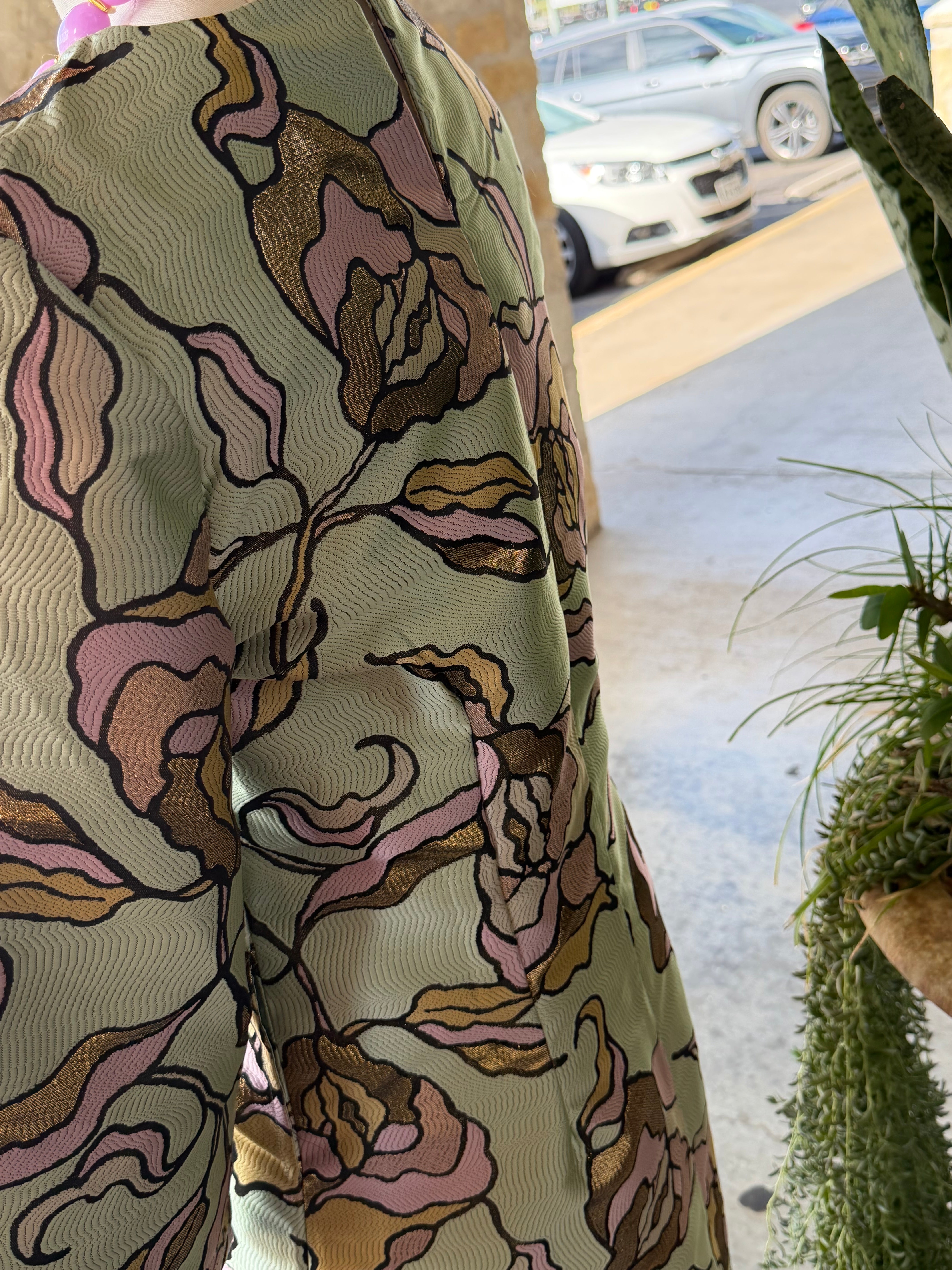 Metallic Brocade Dress