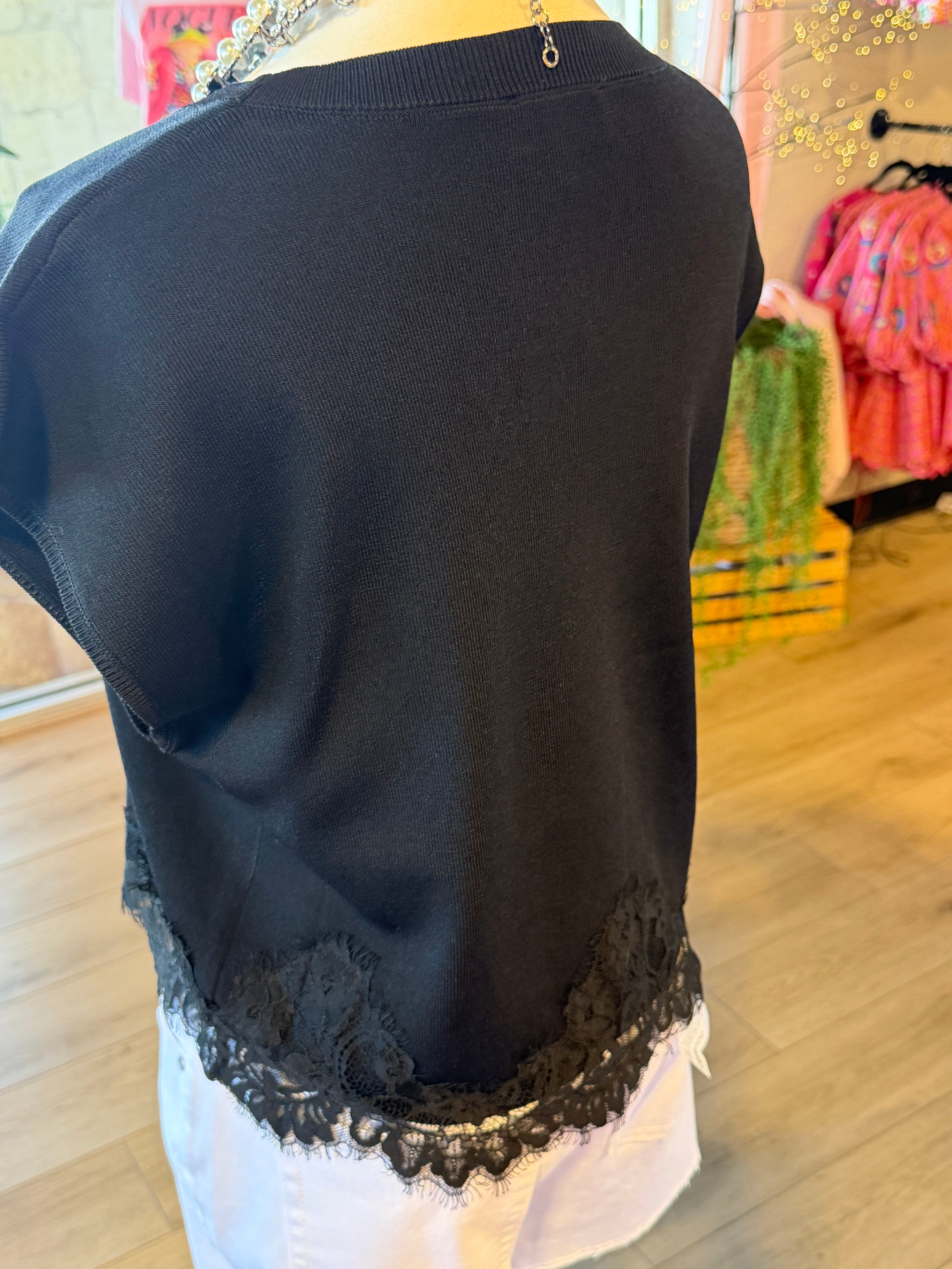 Black and Lace Tee