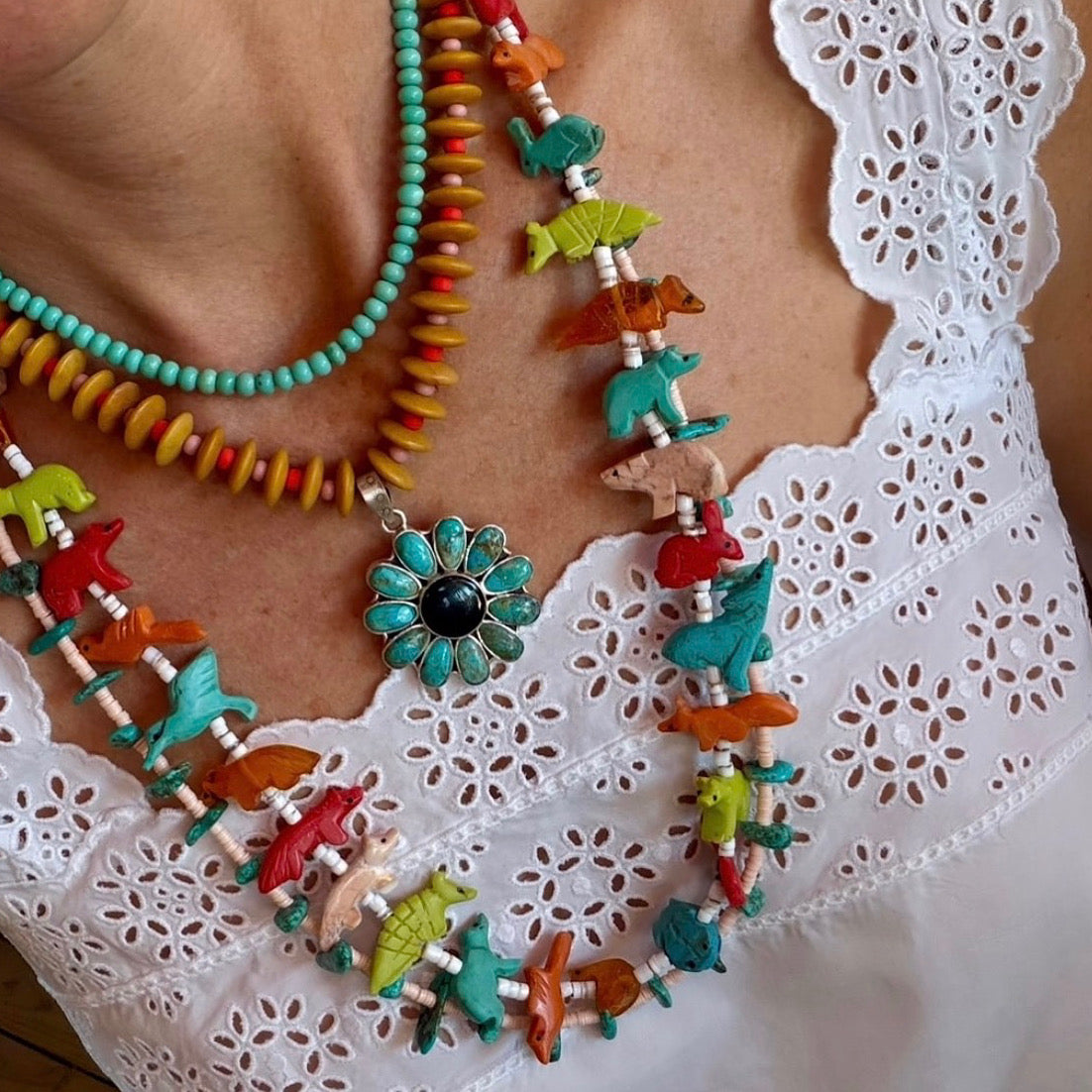 Long Mixed Fetish Necklace