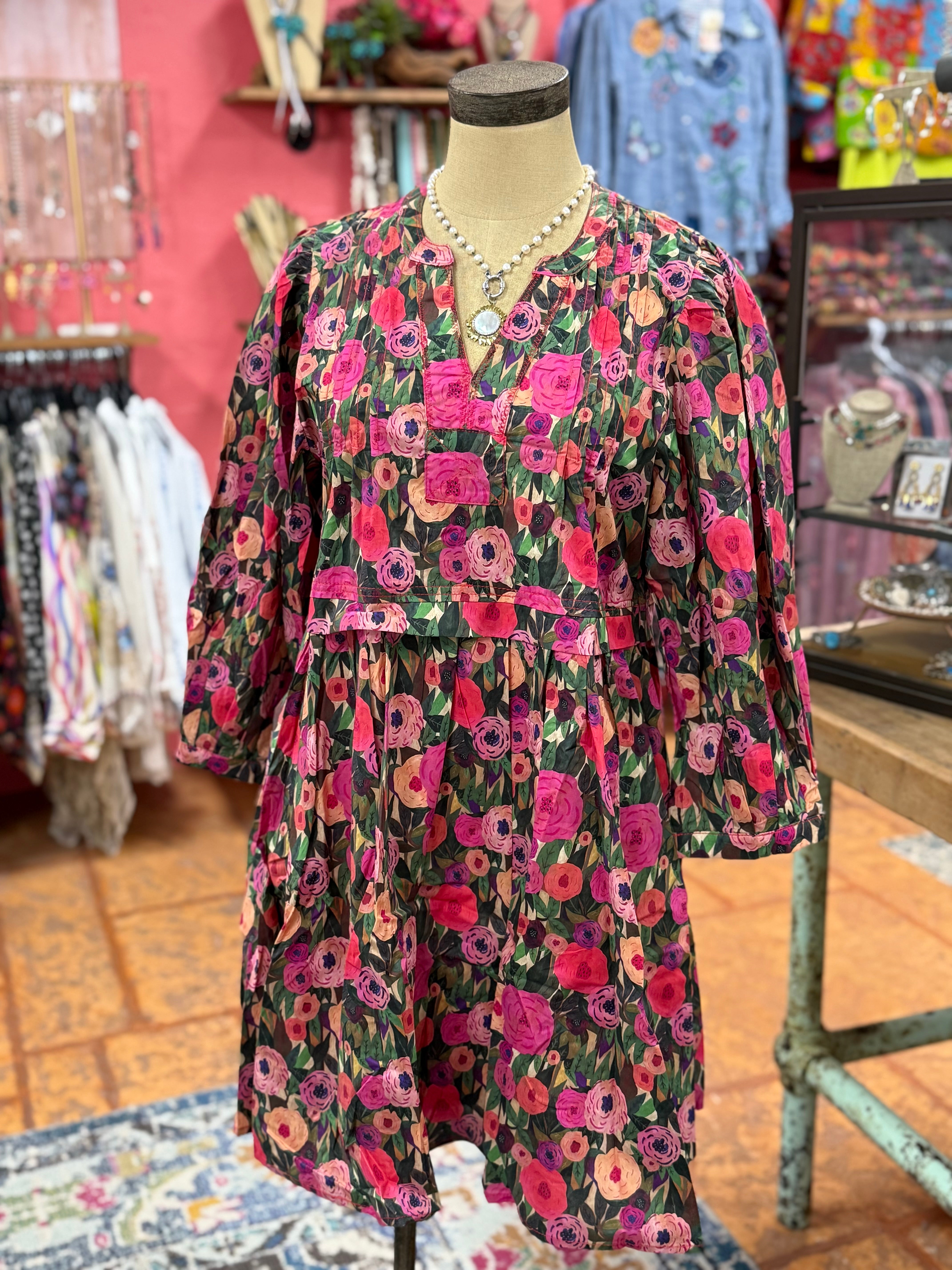 Jacquard Floral Dress