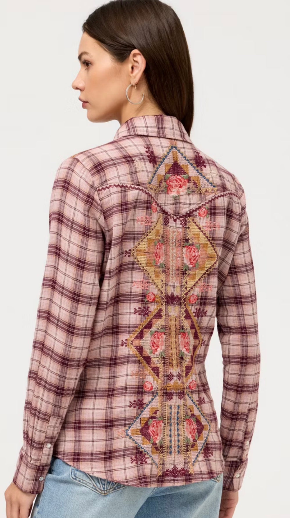 Inez Plaid Top