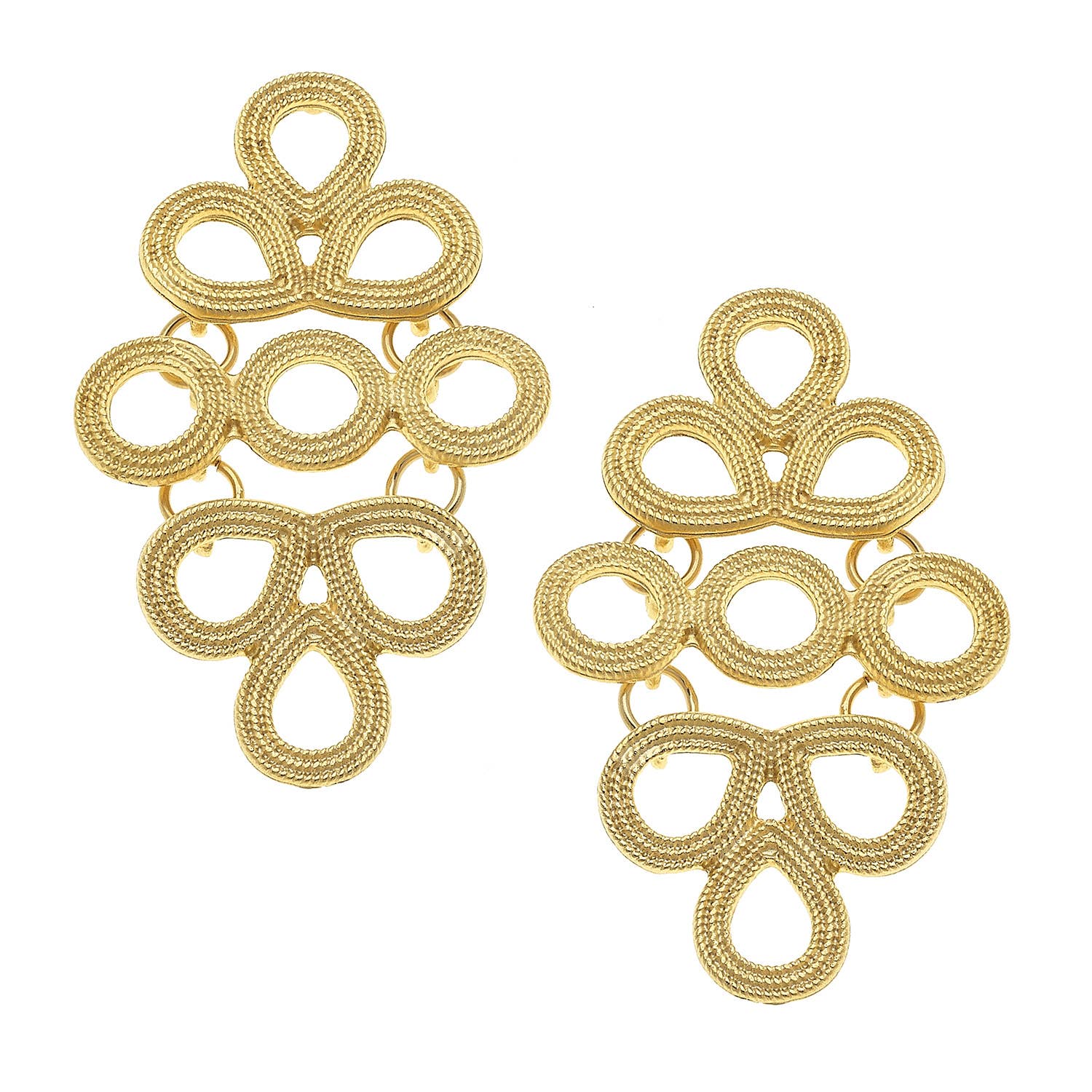 Gold Multi Circle Post Earrings