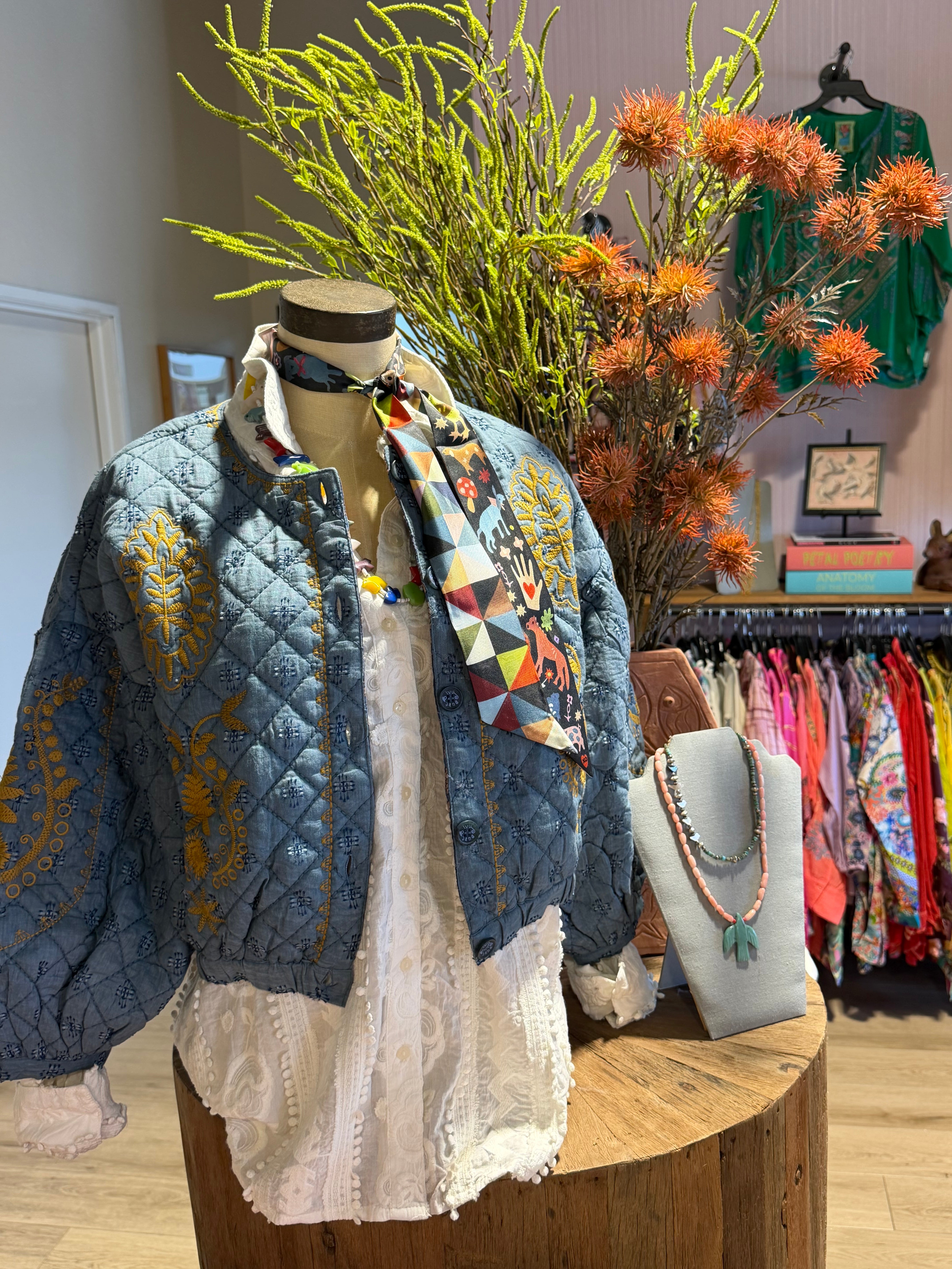 Indigo Quilted Jacket