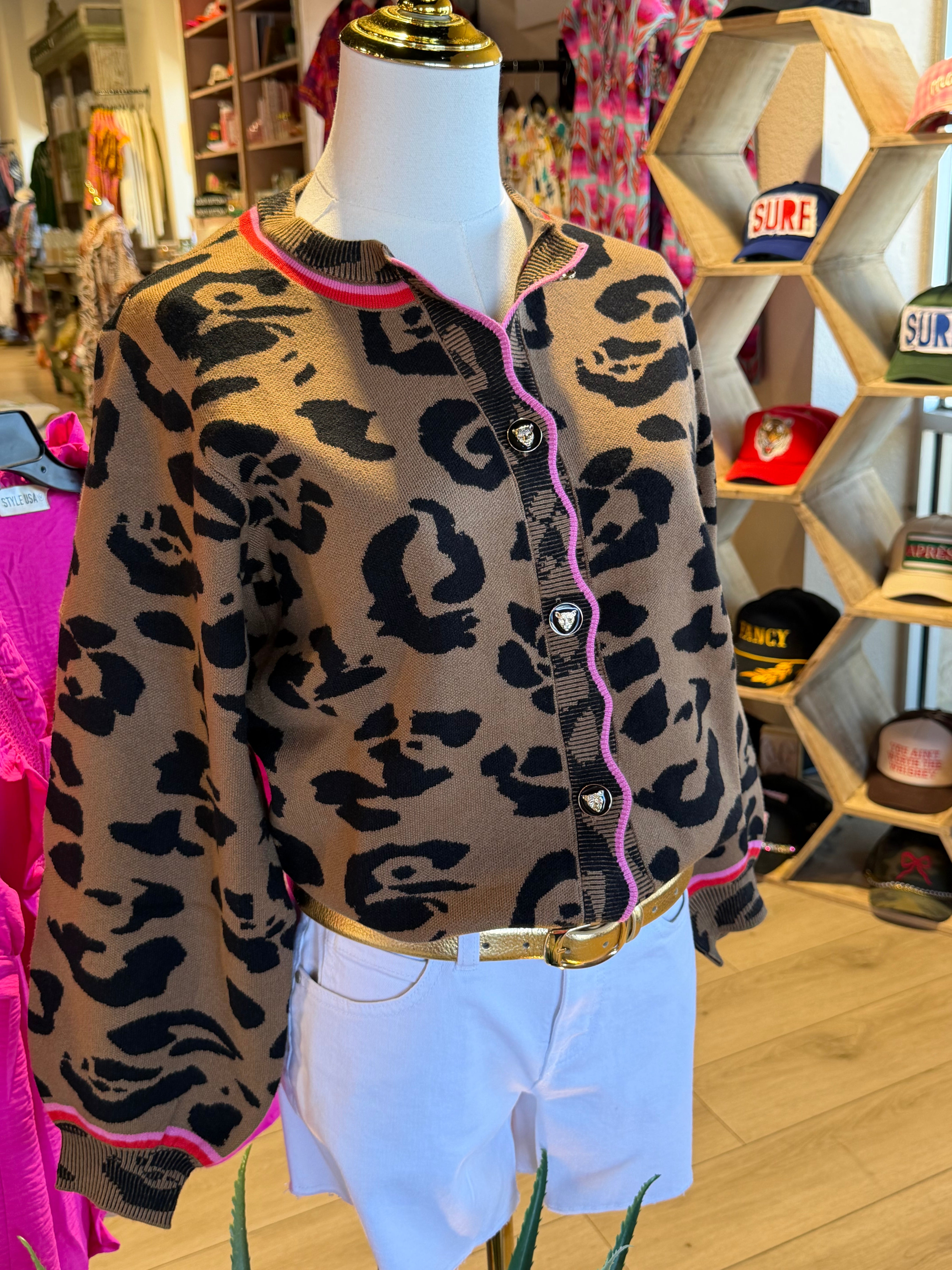 Leopard Colson Cardigan