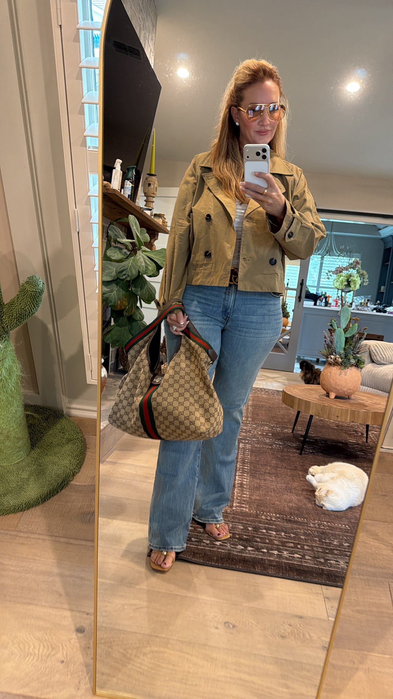 Double Breasted Trench- Cropped