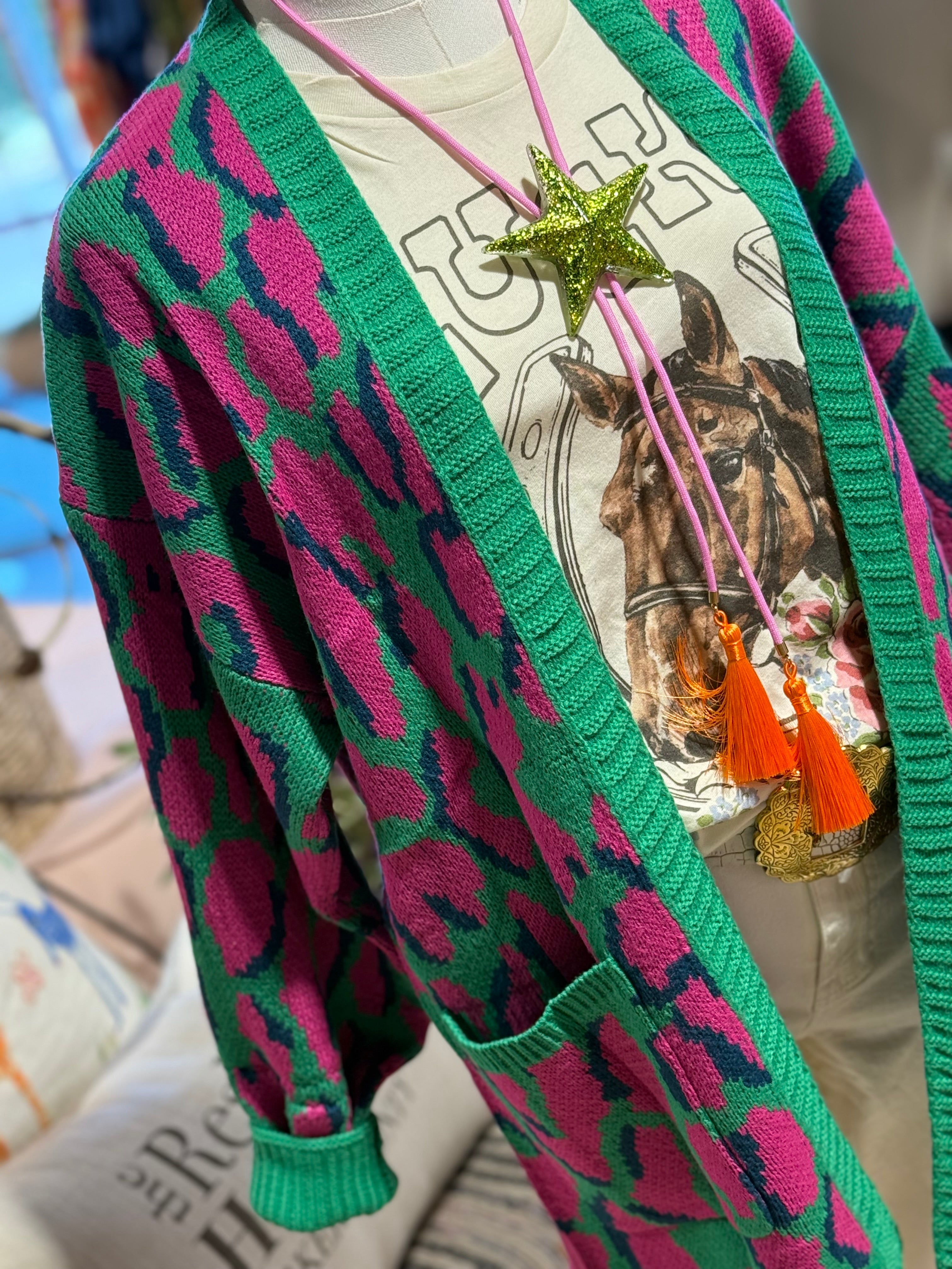 Colorful Leopard Cardigan-2 Colors