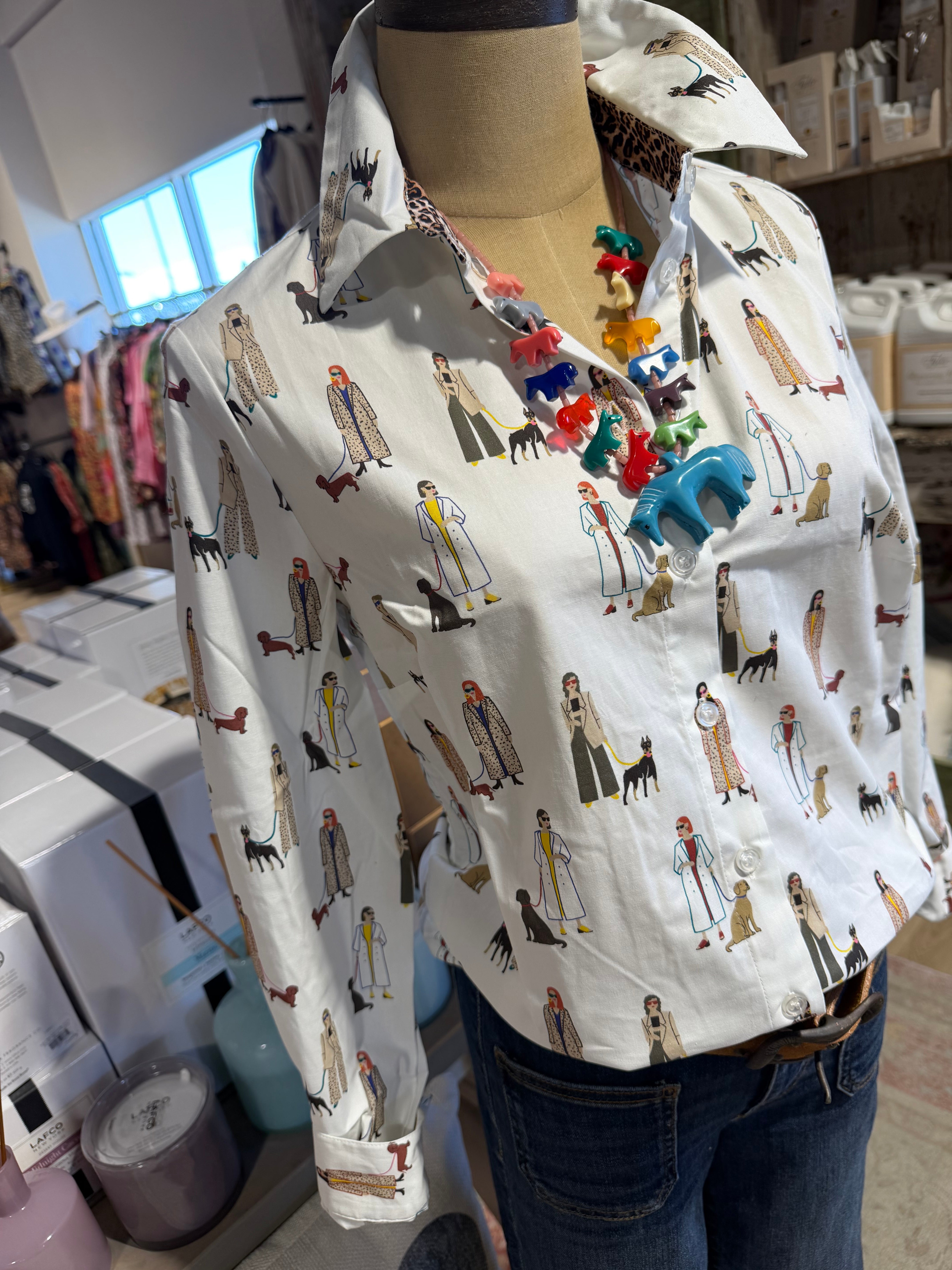 Lady and Her Dog Blouse