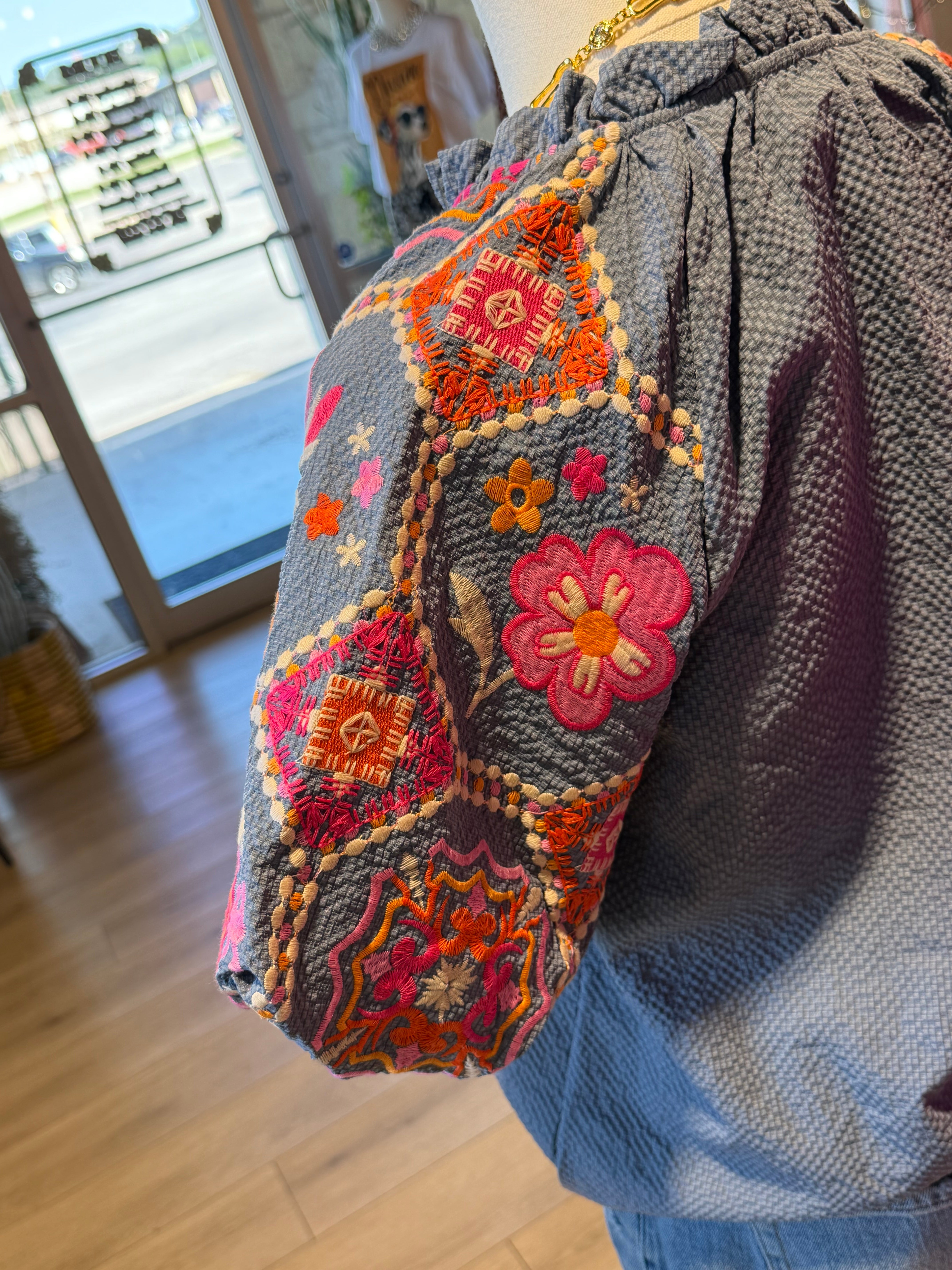 Sterling Embroidery Top