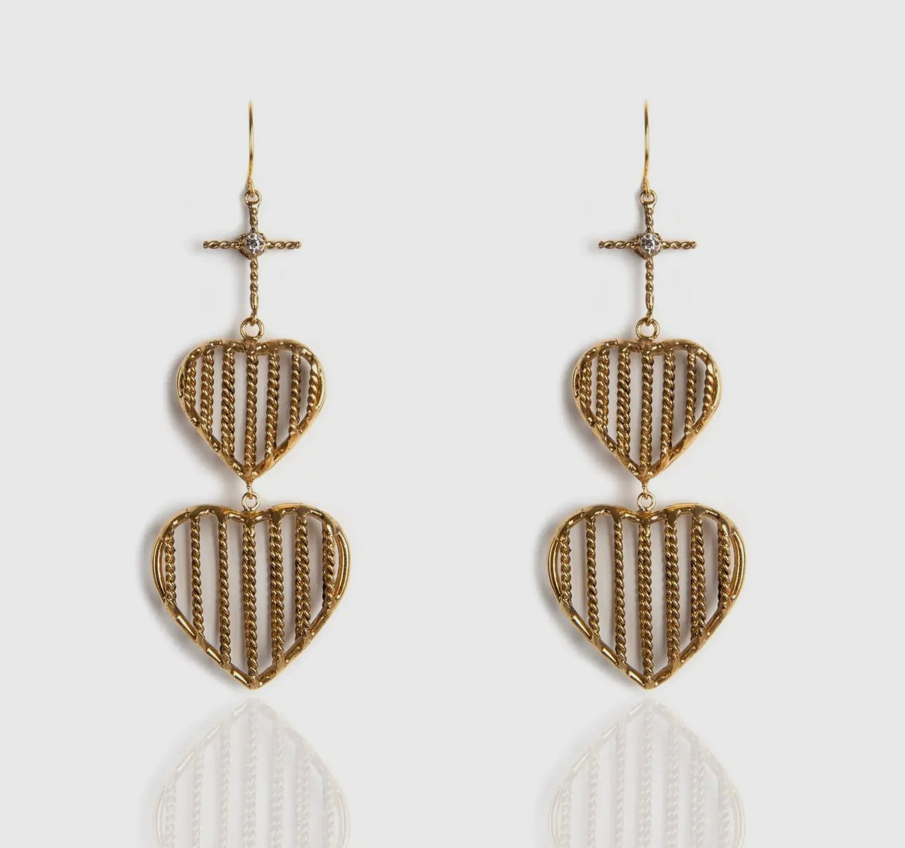 Caged Heart Earrings