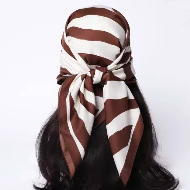 Large Vintage Zebra Print Bandana Scarf |