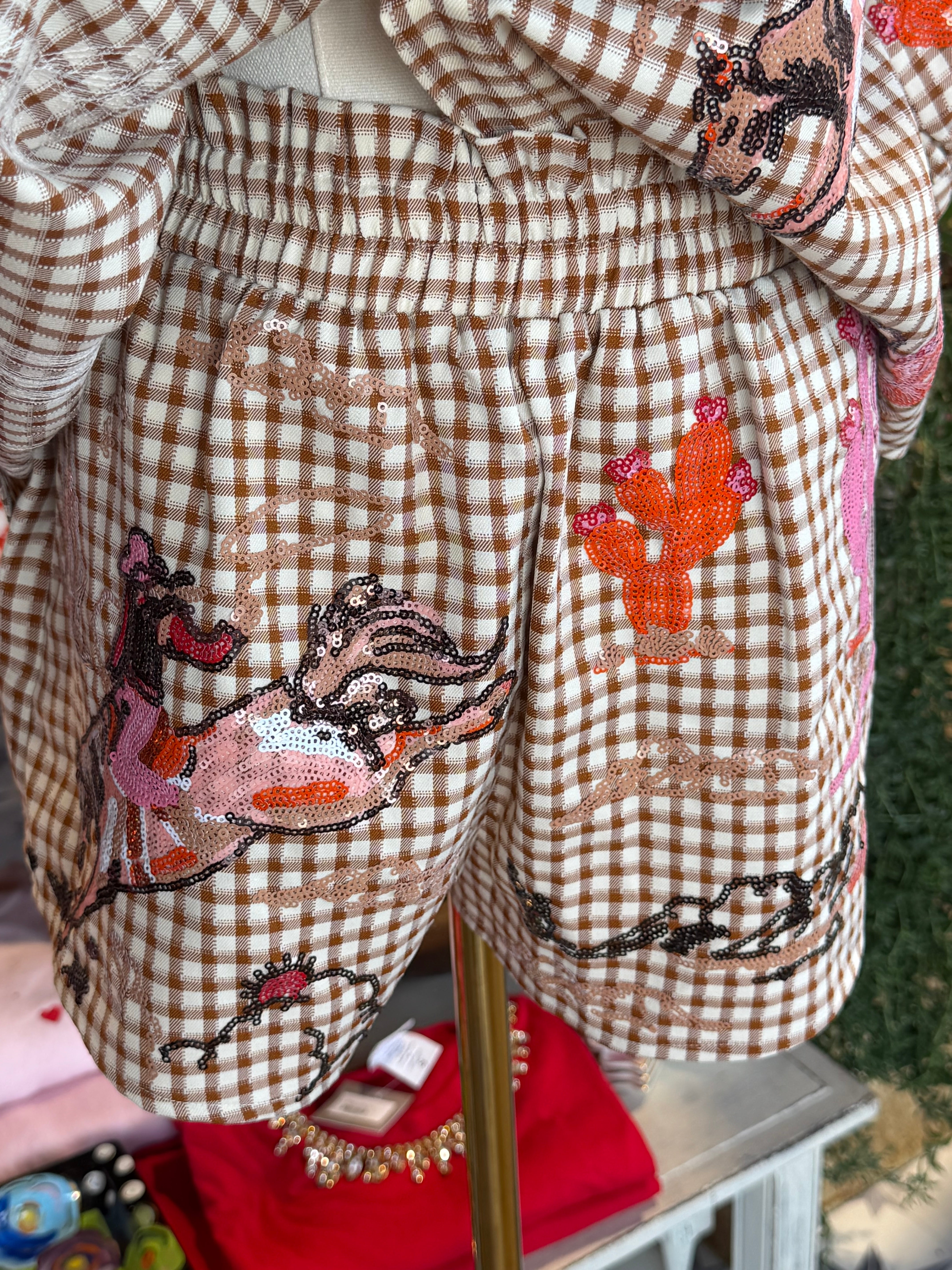 Gingham Bucking Cowgirl Set