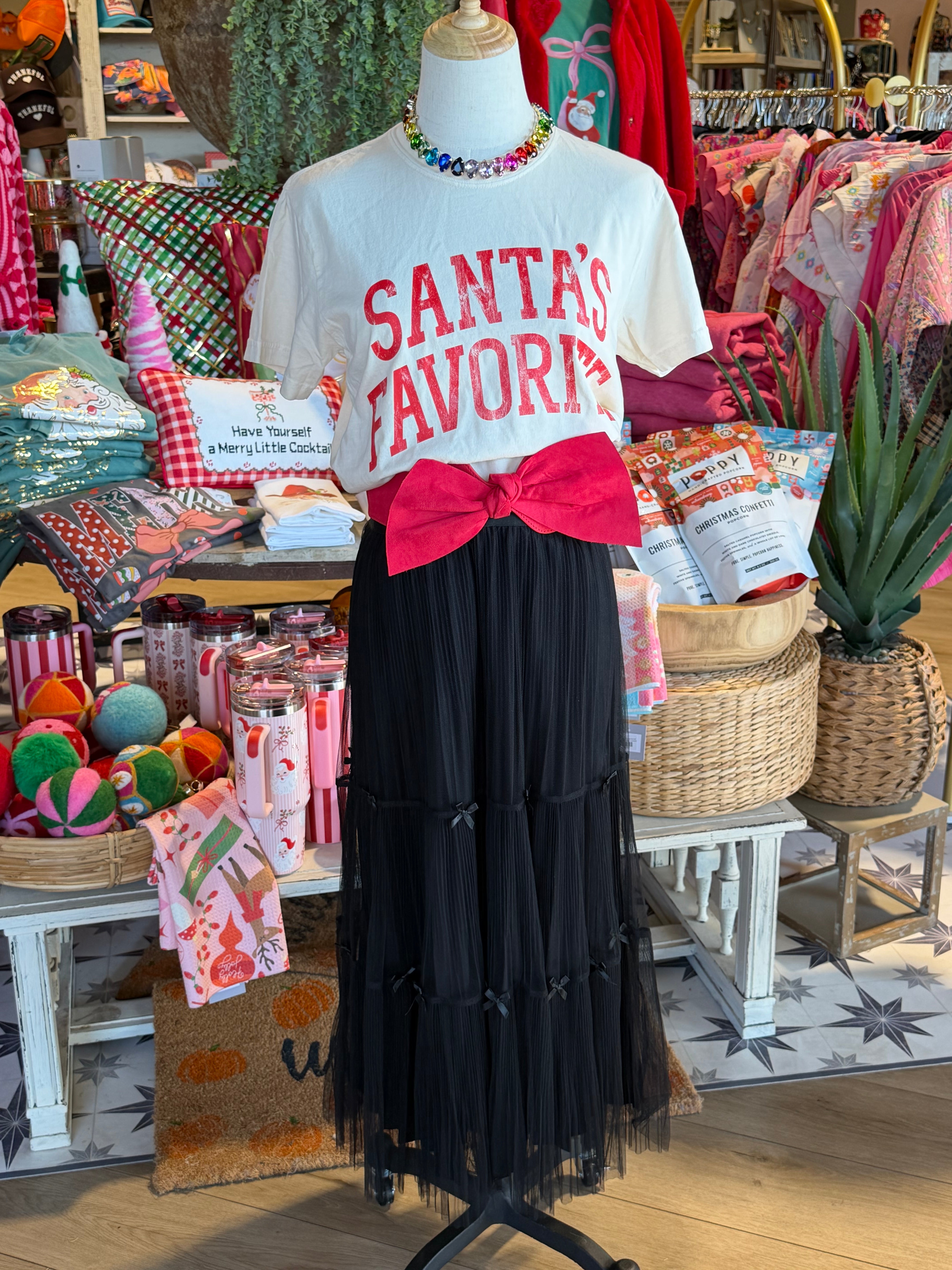 Tiered Bow Tulle Skirt- 2 Colors