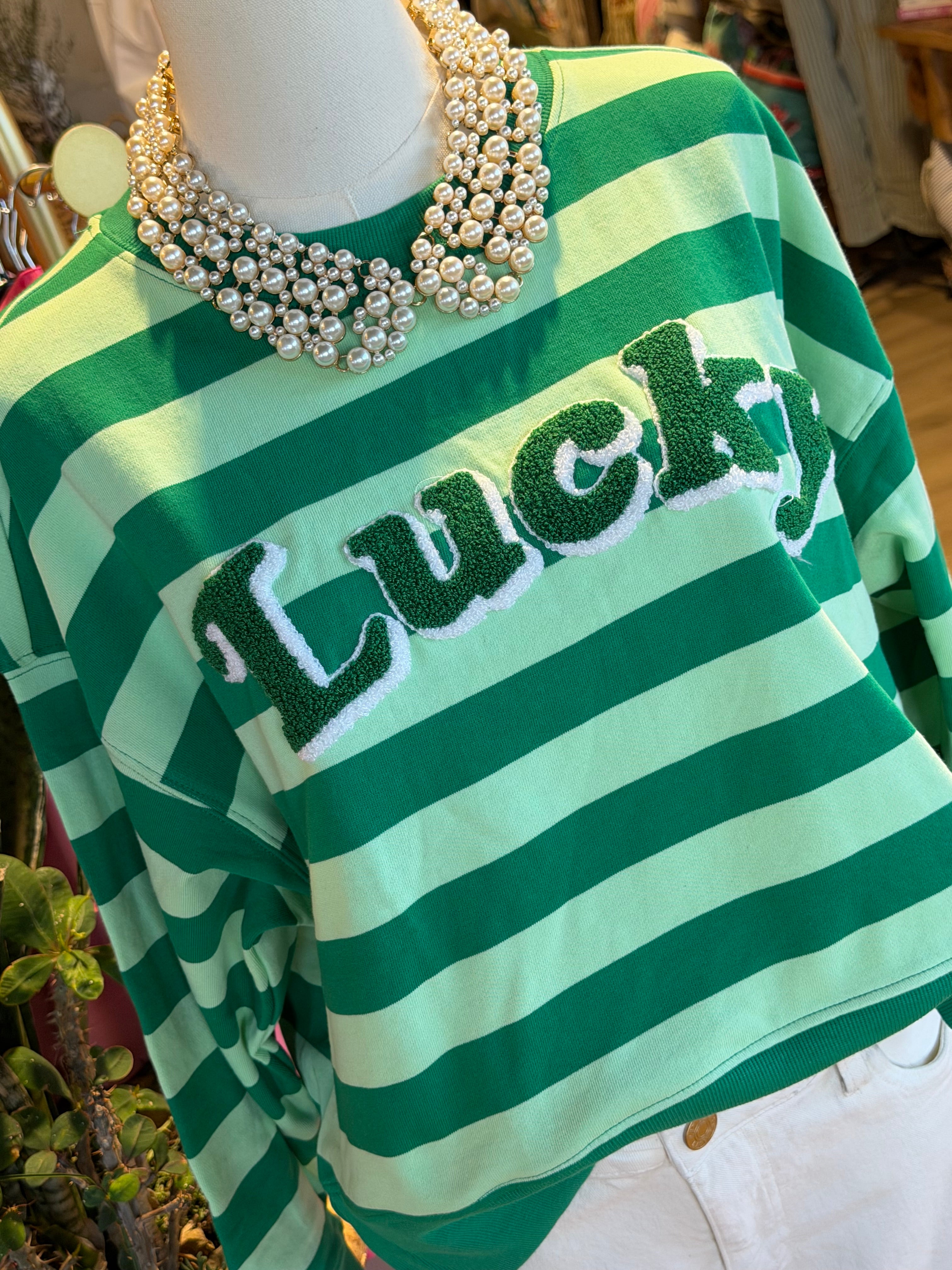 Chenille Lucky Sweatshirt