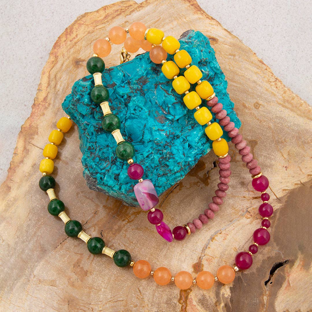 Blossom Multi-stone Long Necklace