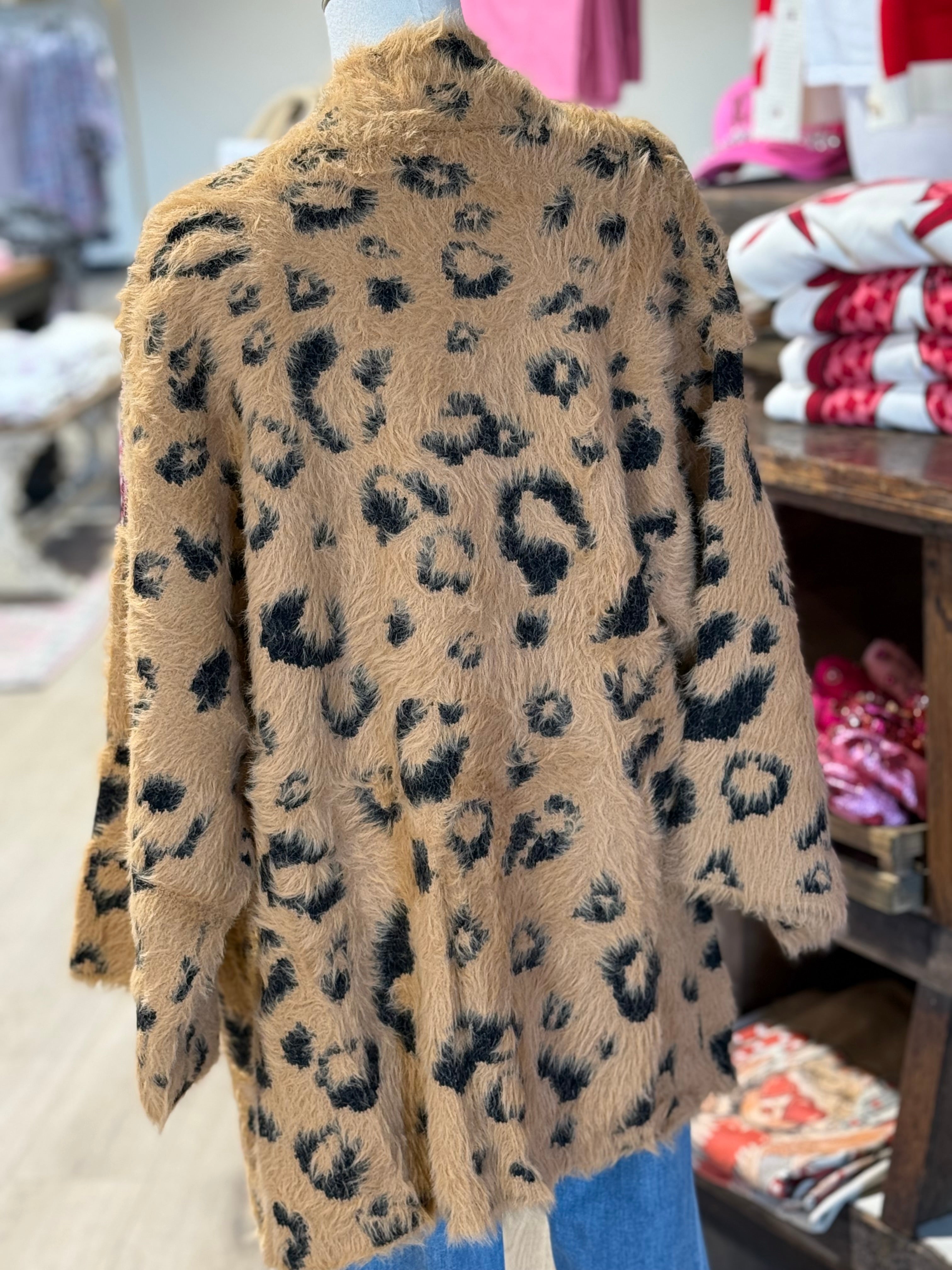 Fuzzy Leopard Cardi***