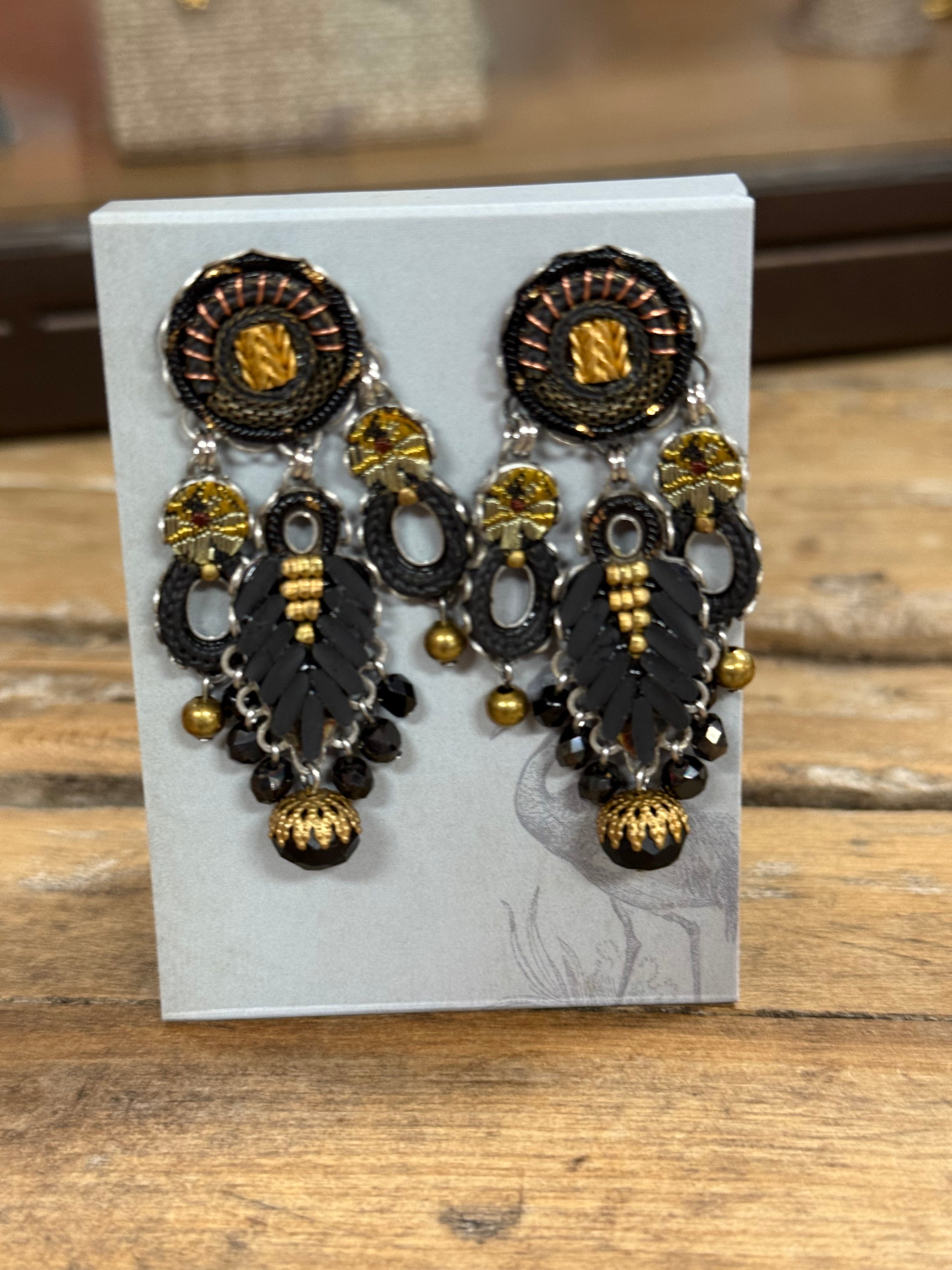 Black & Gold Earrings