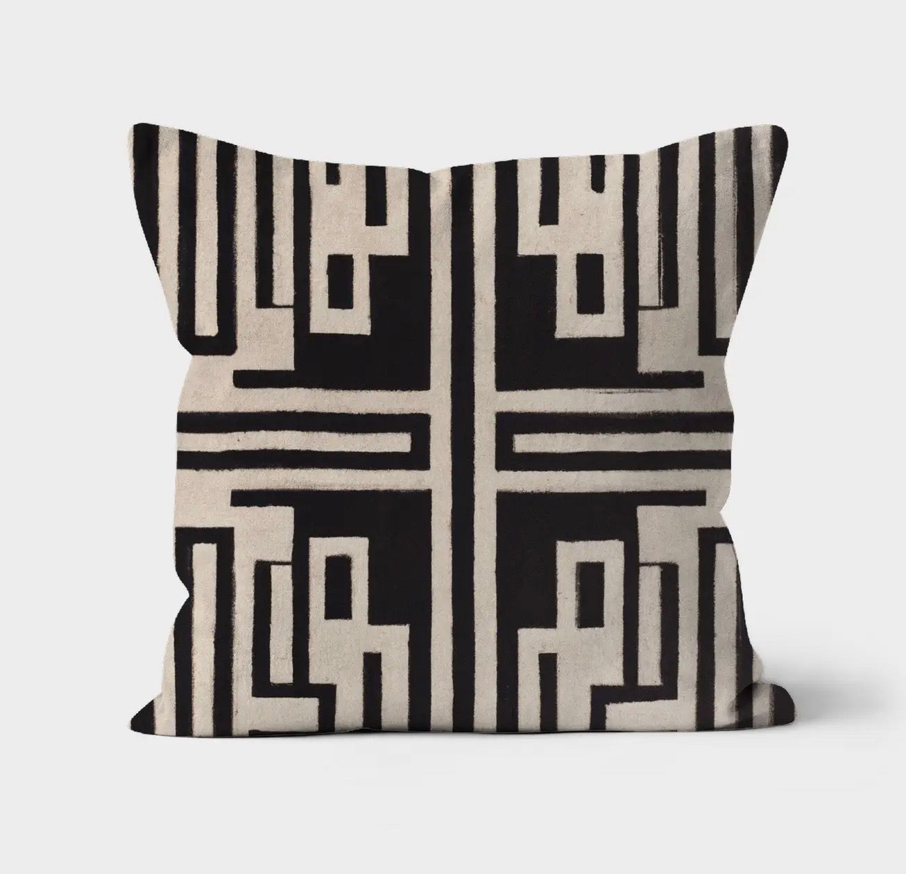 Decorative Abstract Modern Art Geometric Throw Pillow Brown