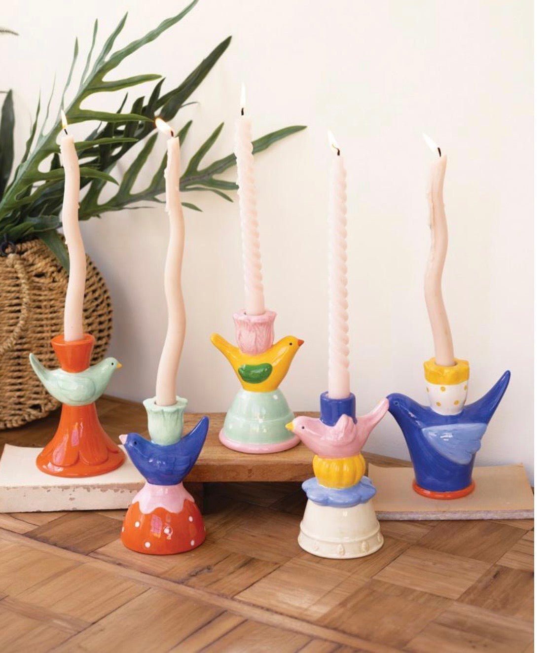 Ceramic Bird Candle Holder