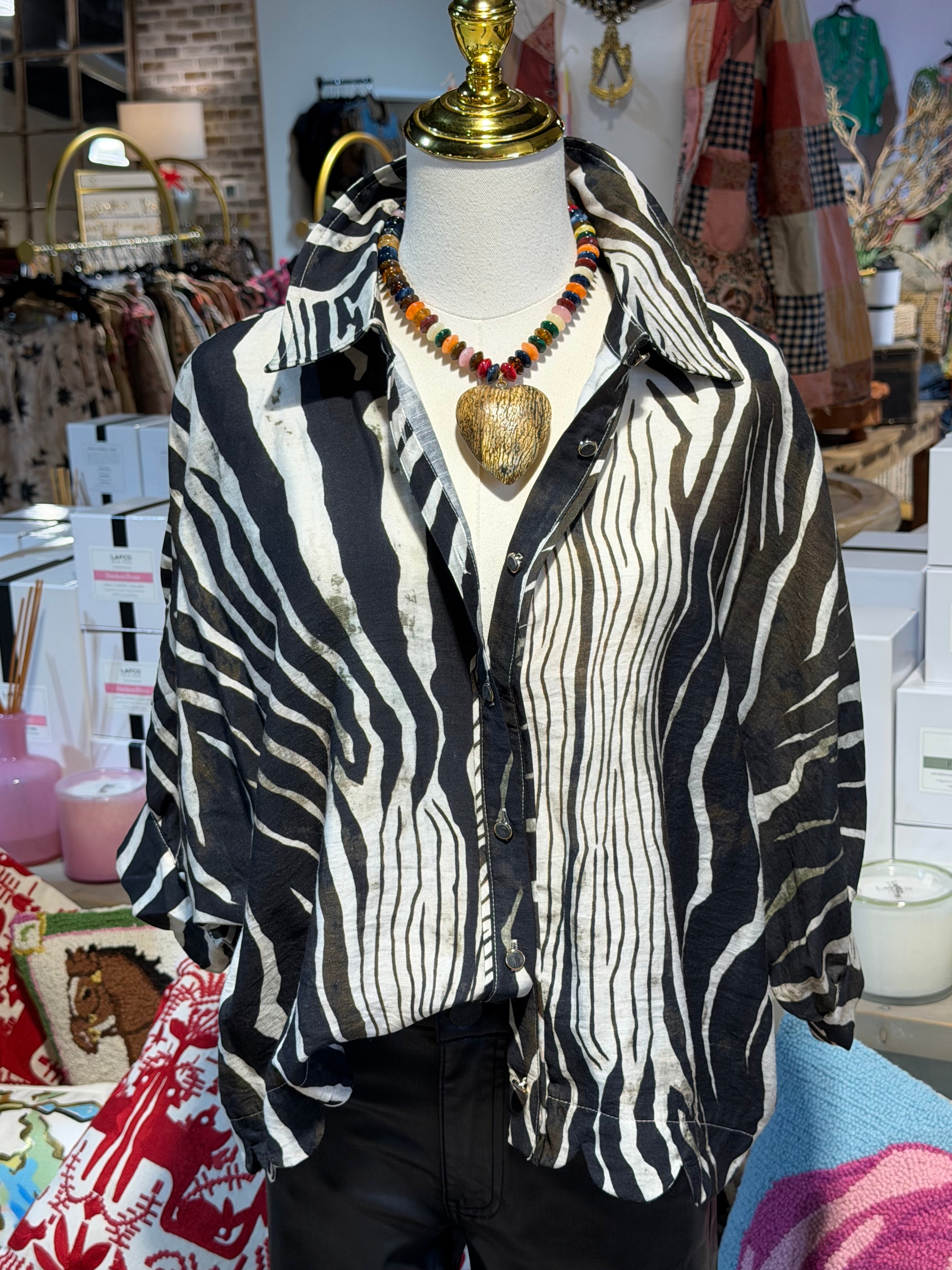 Zebra Stripes Top