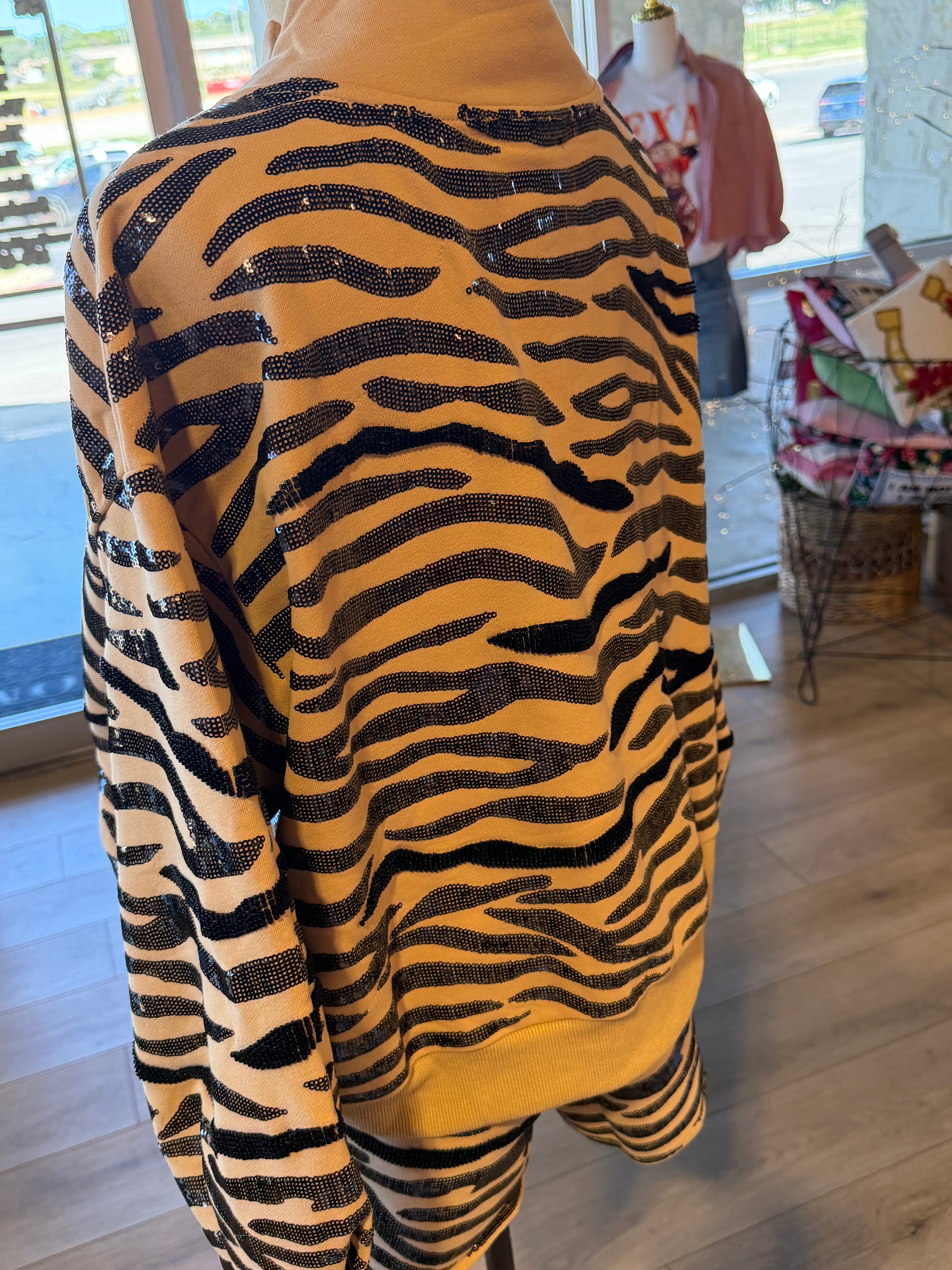Tan Sequin Tiger Set (Sold Separately)