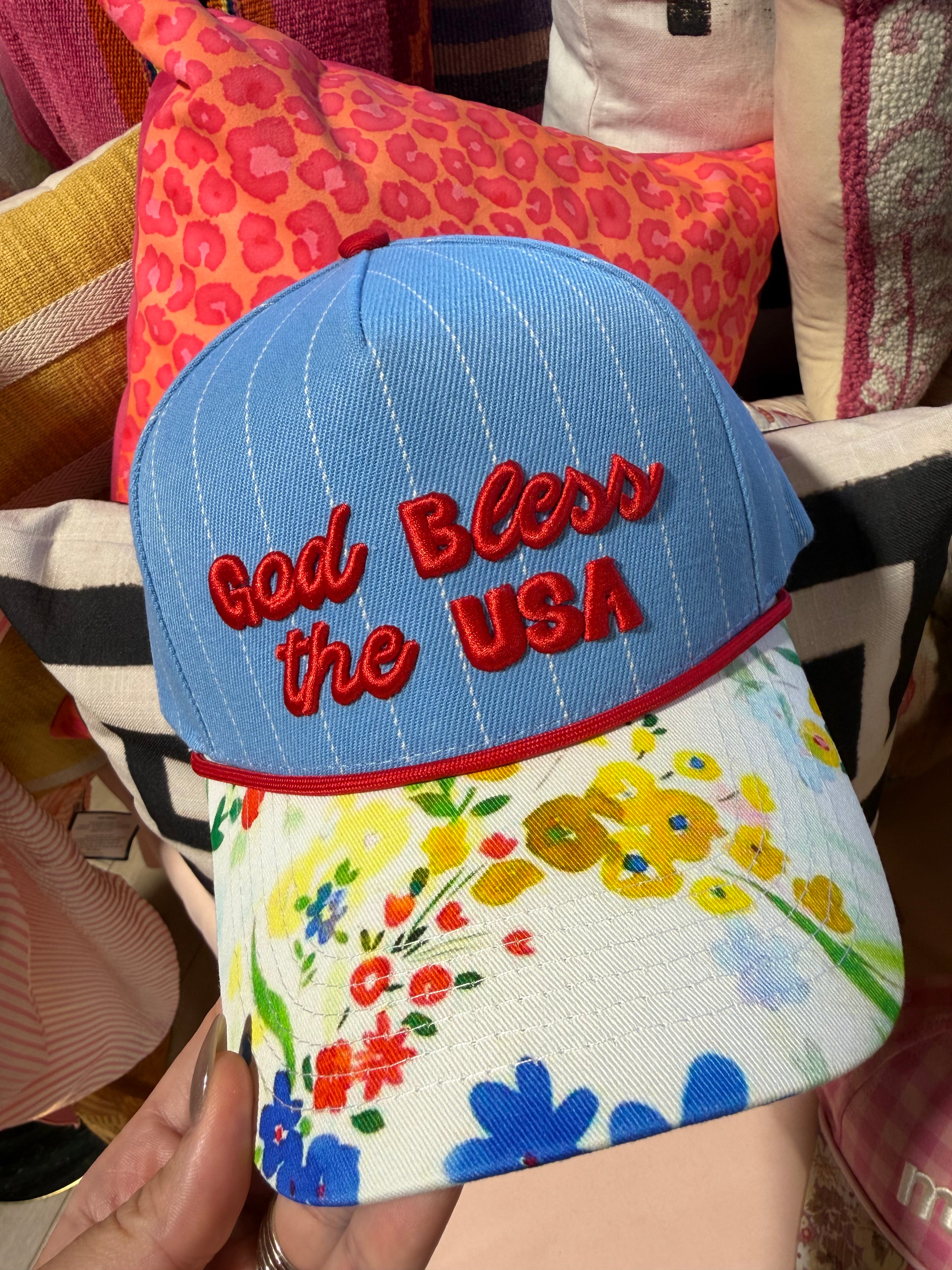 God Bless the USA- Blue + Red
