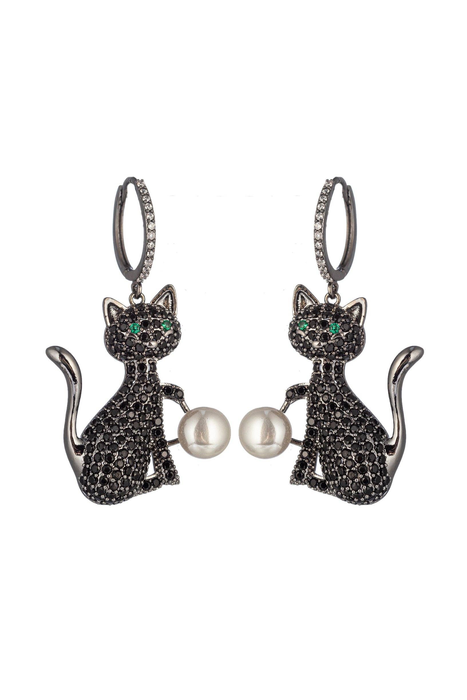 Black Cat Earrings