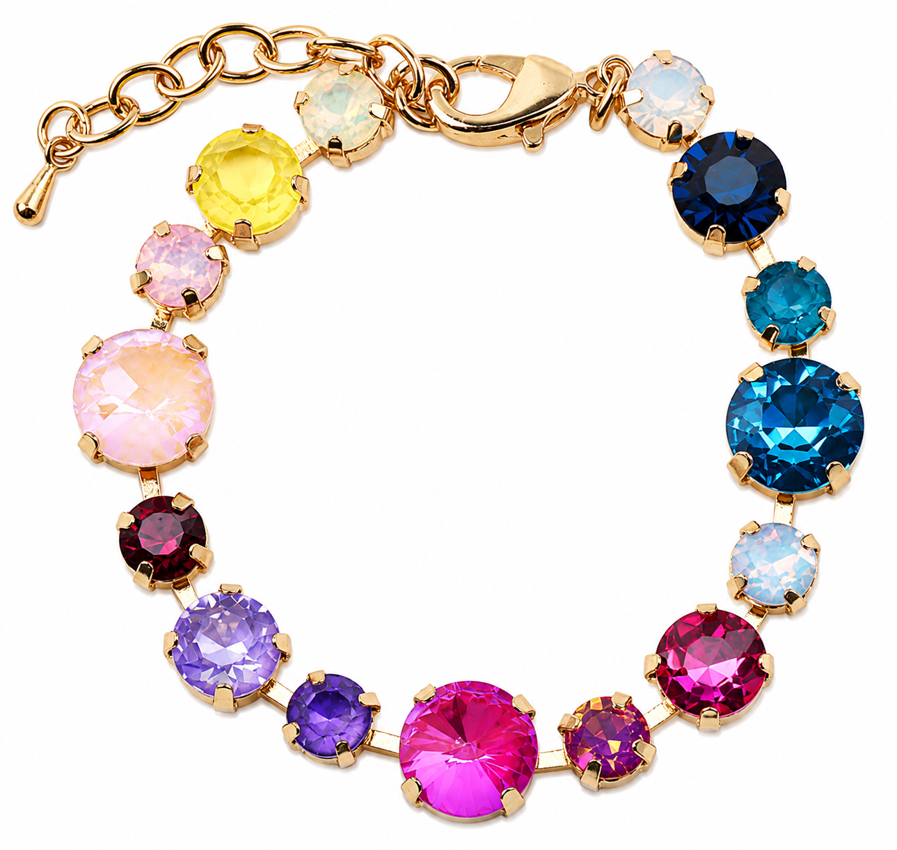 Rainbow Aspen Gemstone Tennis Bracelet