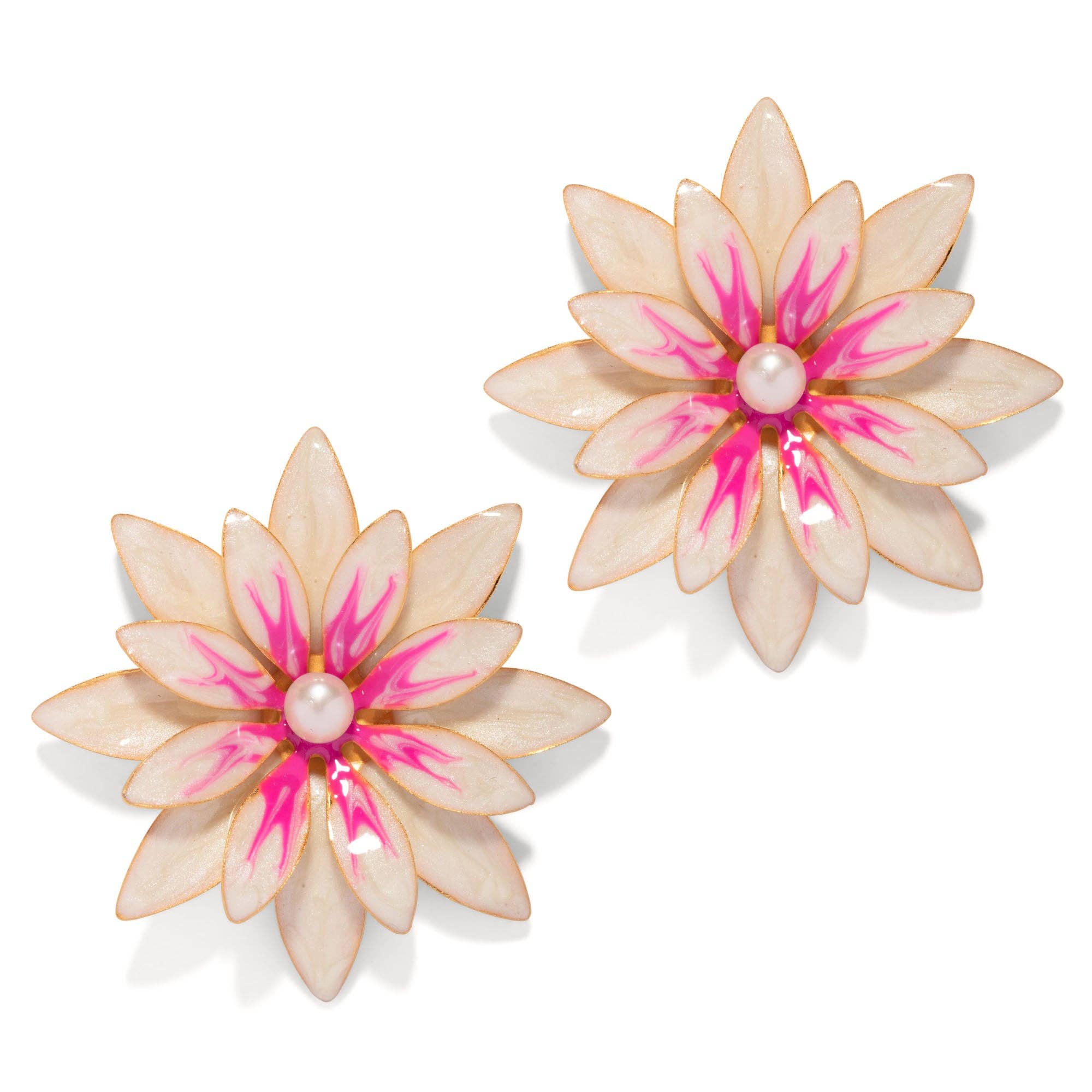 Hand Painted Azalea Earrings