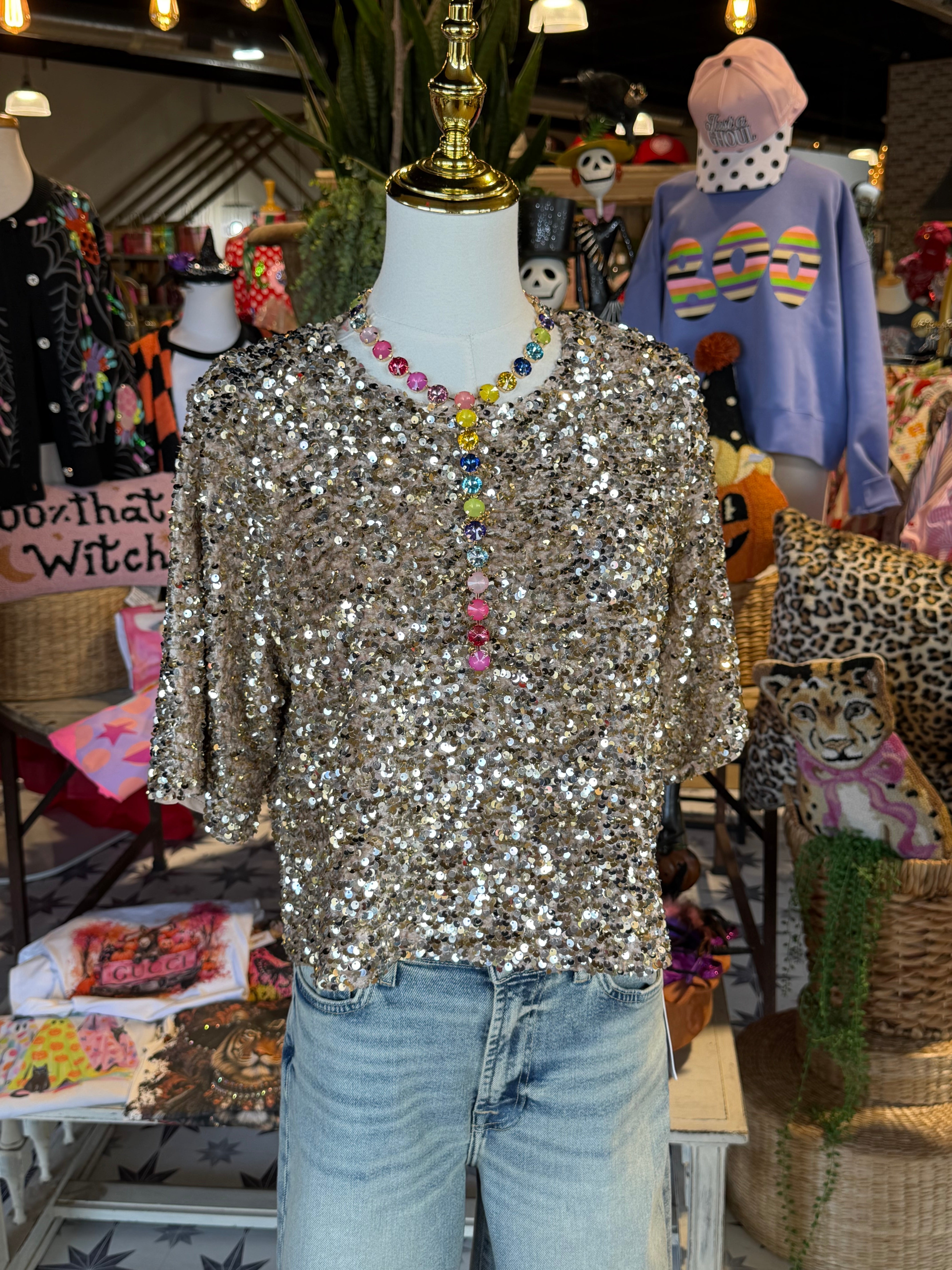Champagne & Sequins Top
