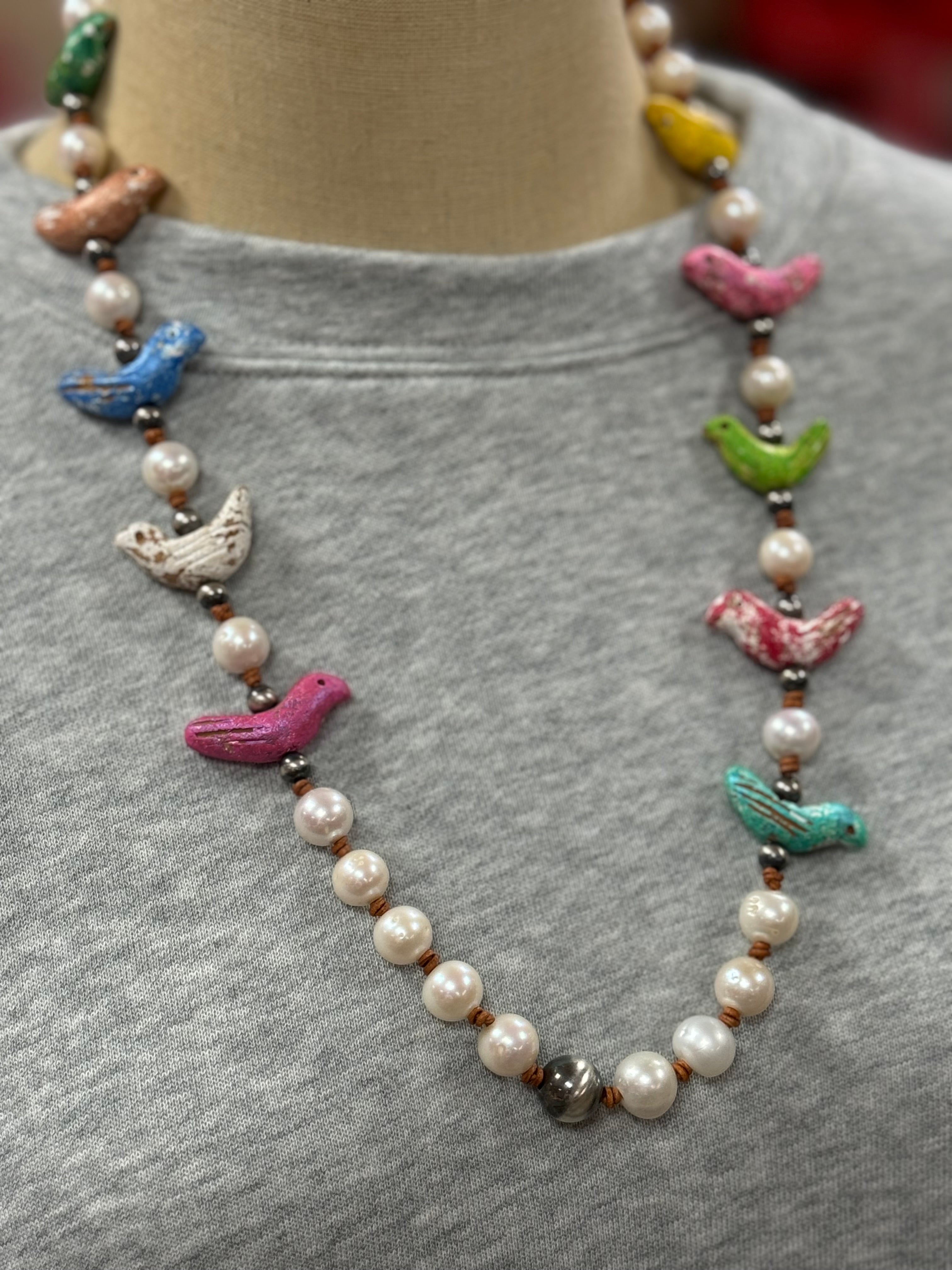 Colorful Birdie Necklace