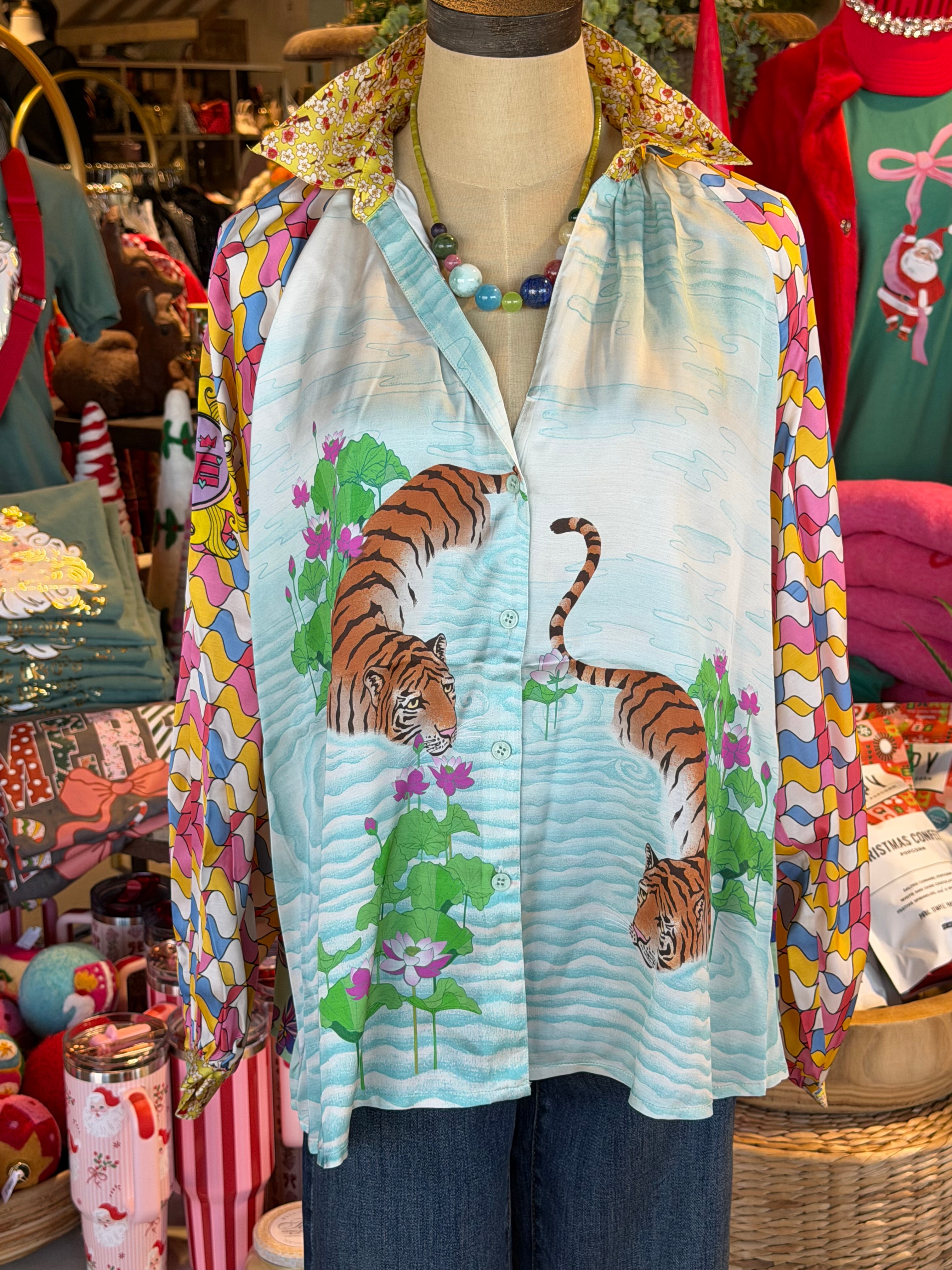 Adriana Tiger Blouse