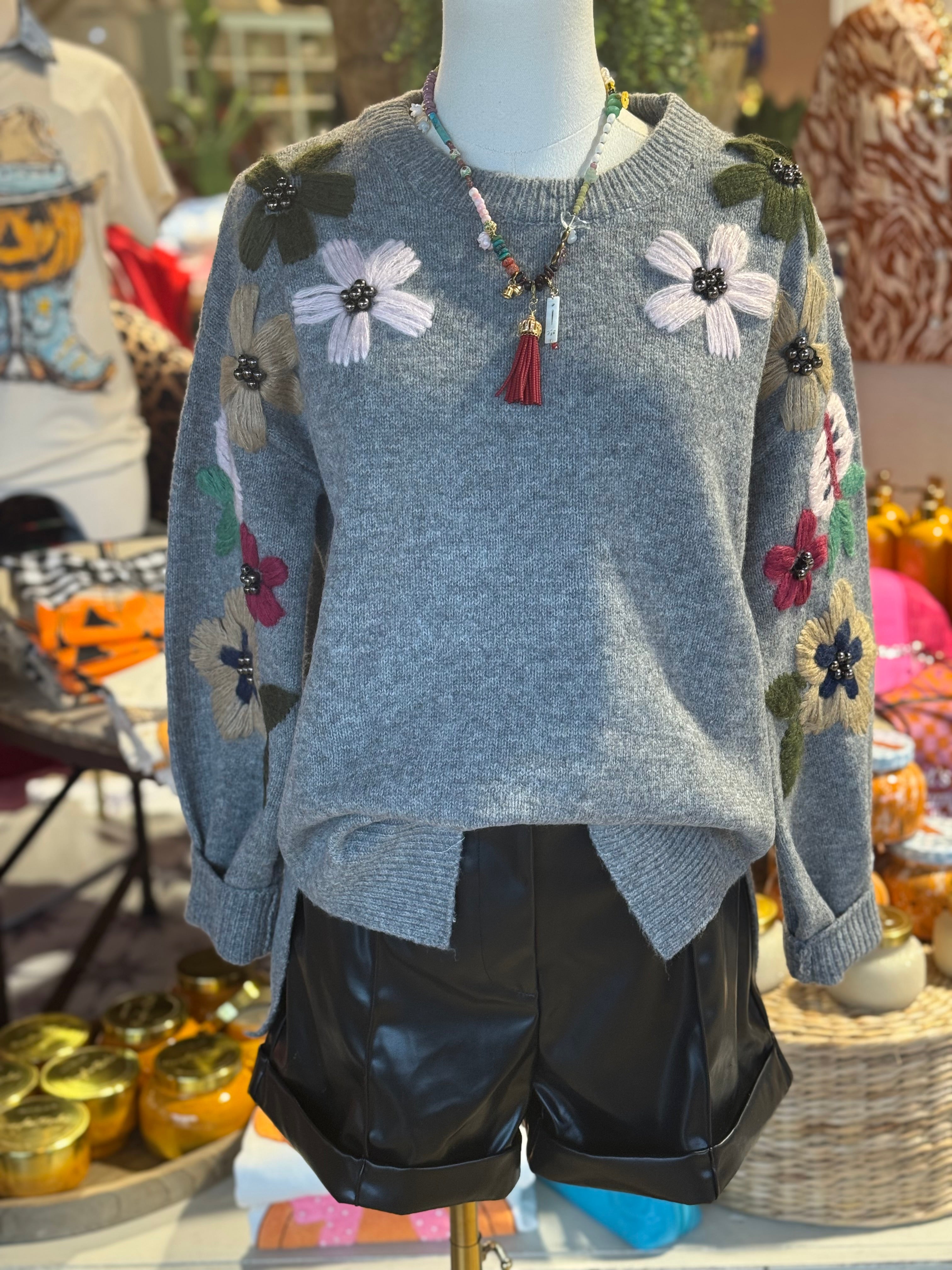 Delia Floral Sweater