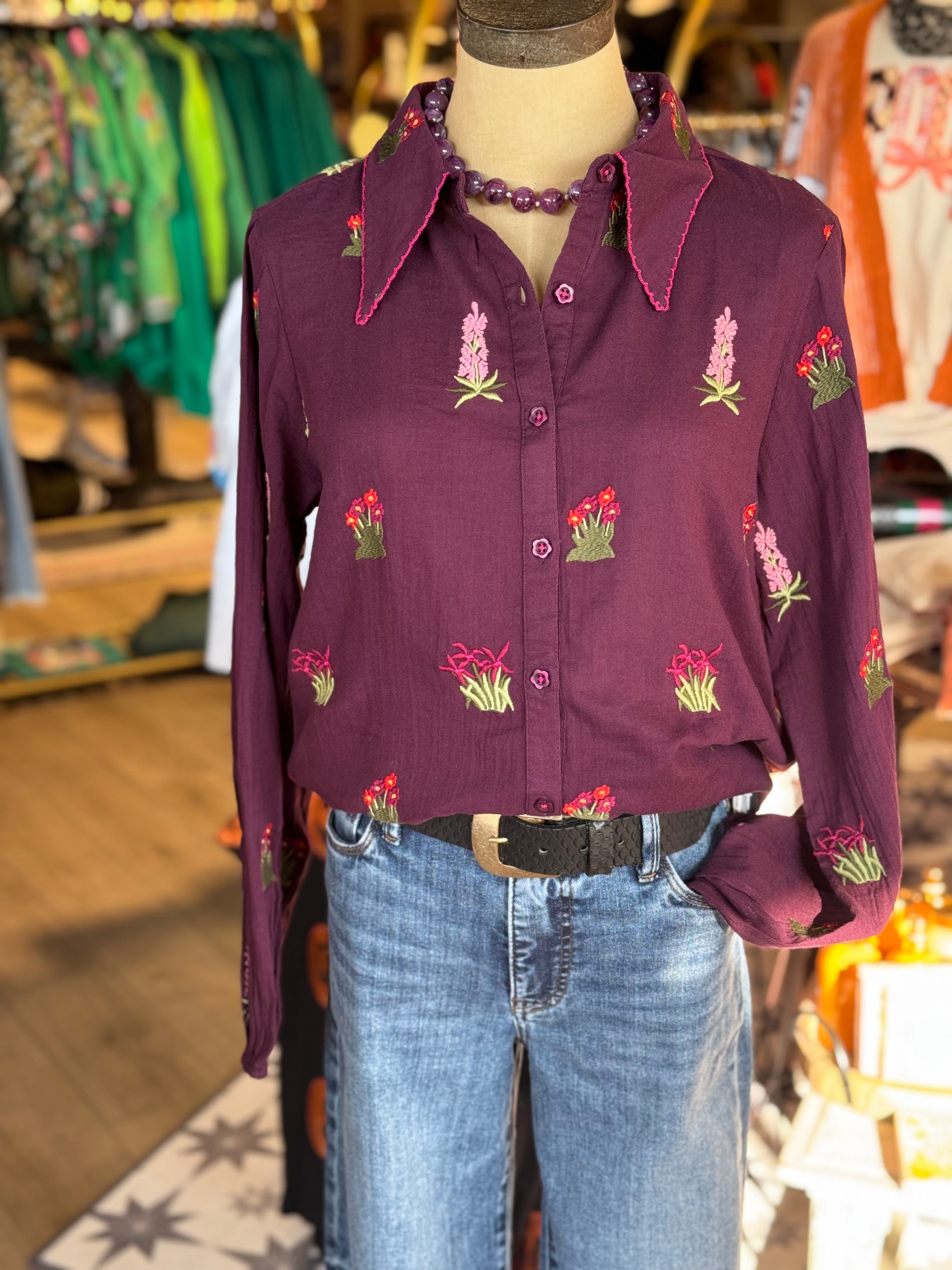 Scattered Embroidered Shirt