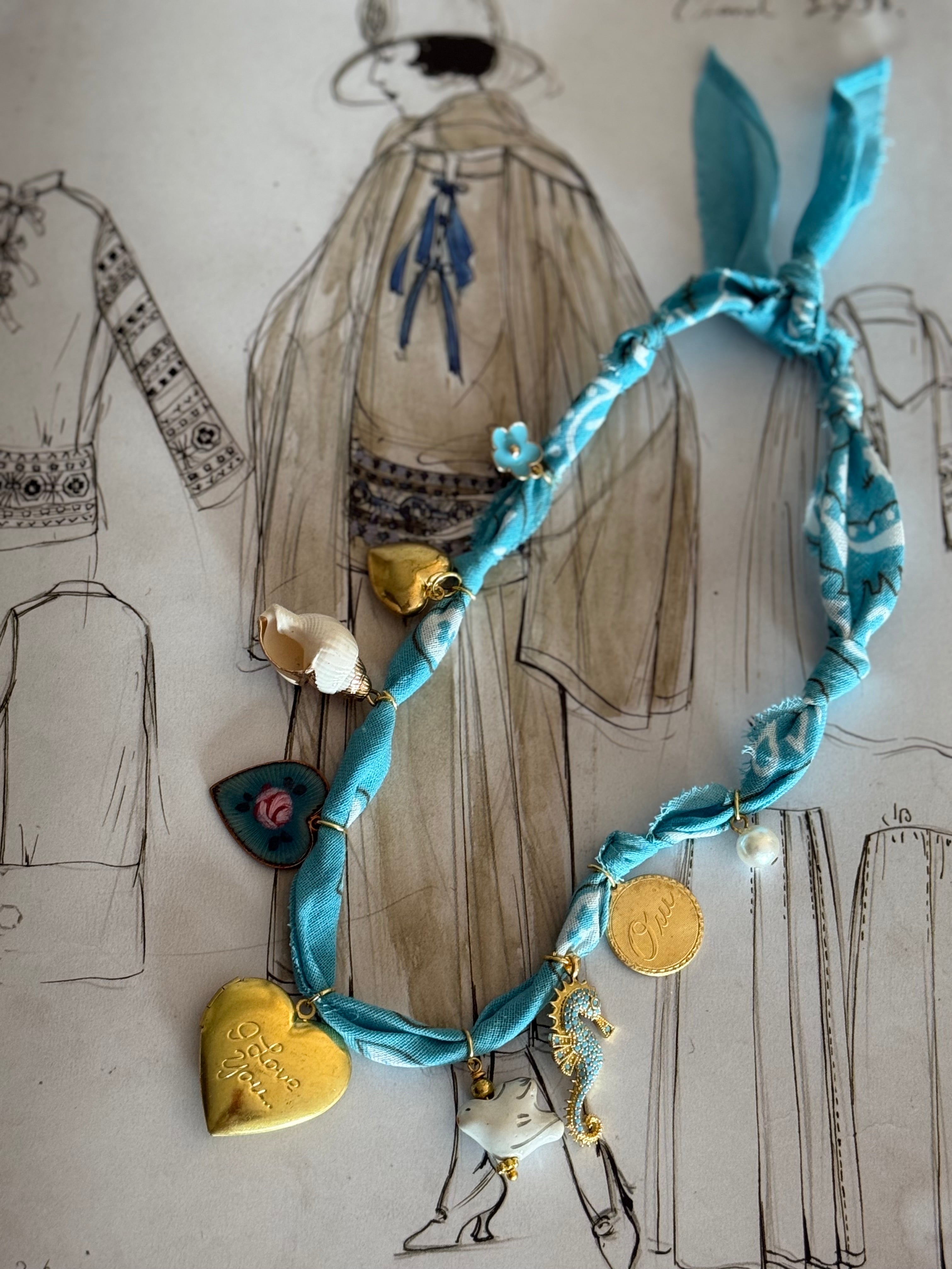 White Dove Charm Necklace