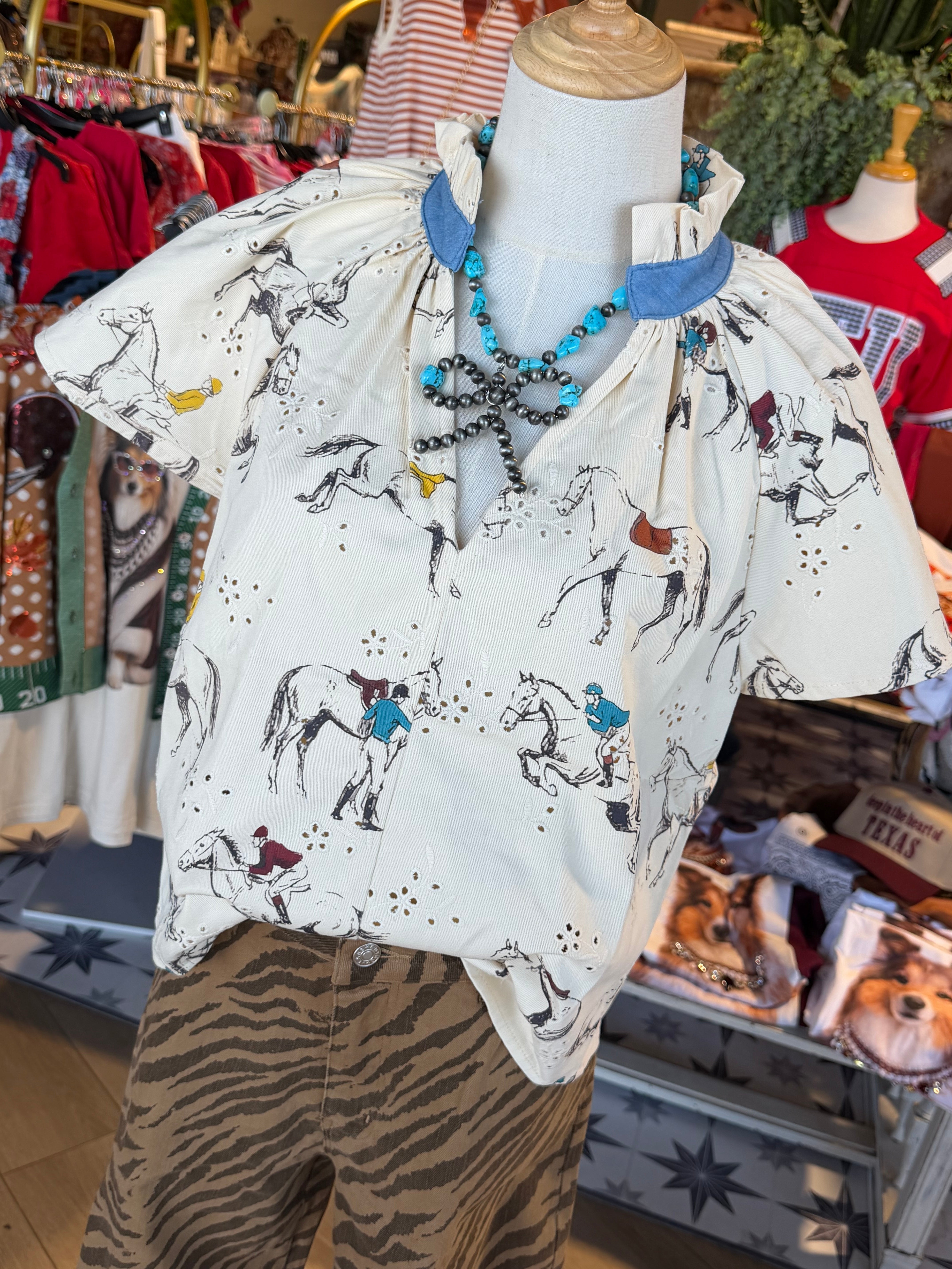 Horse Print Top