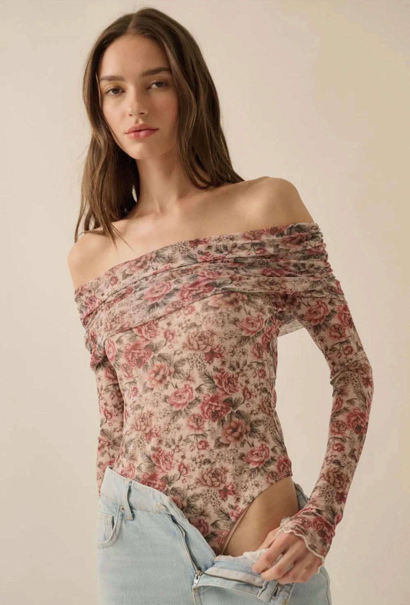Floral Mesh Body Suit
