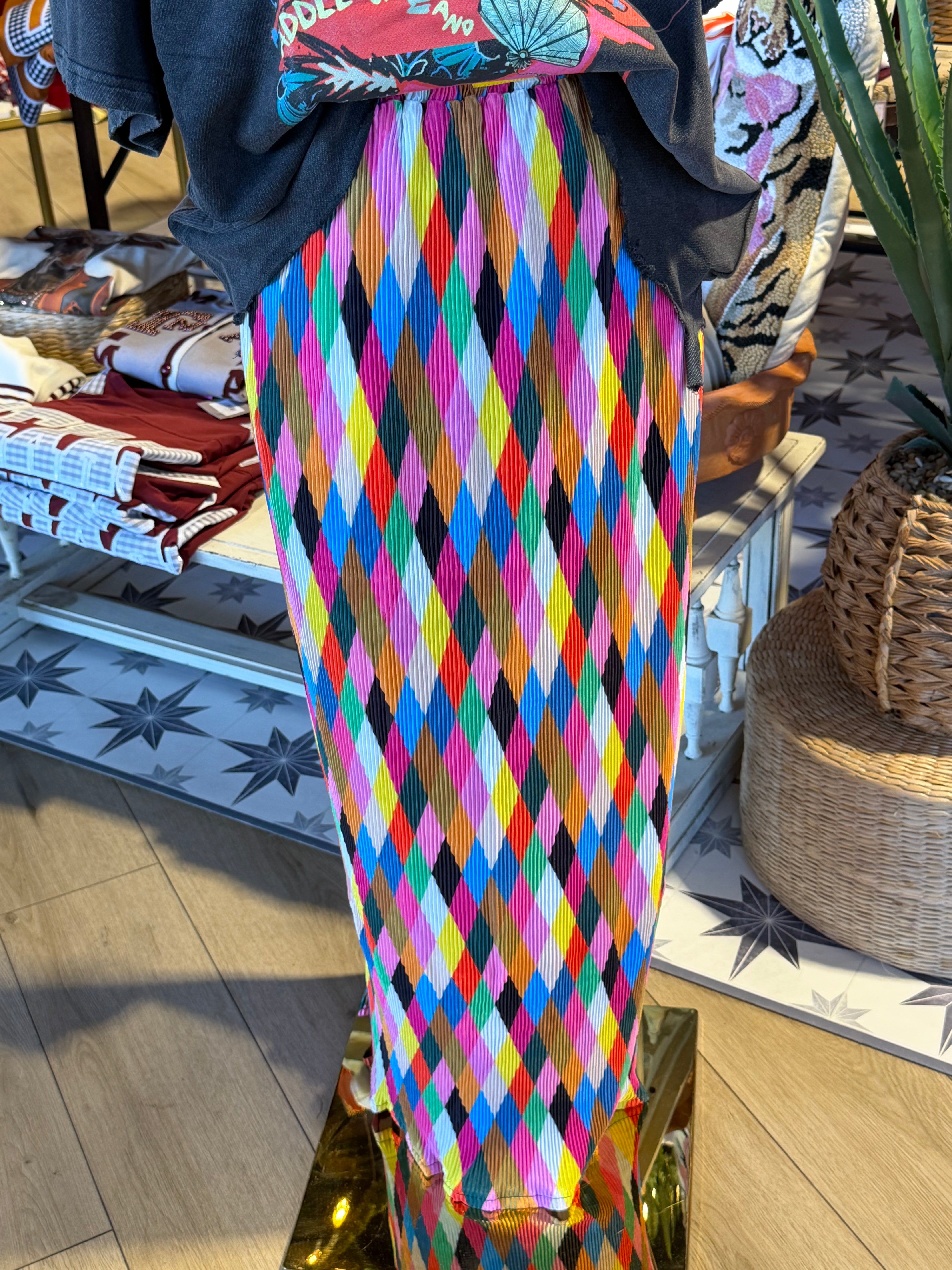 Wild Card Plisse Maxi Skirt Set