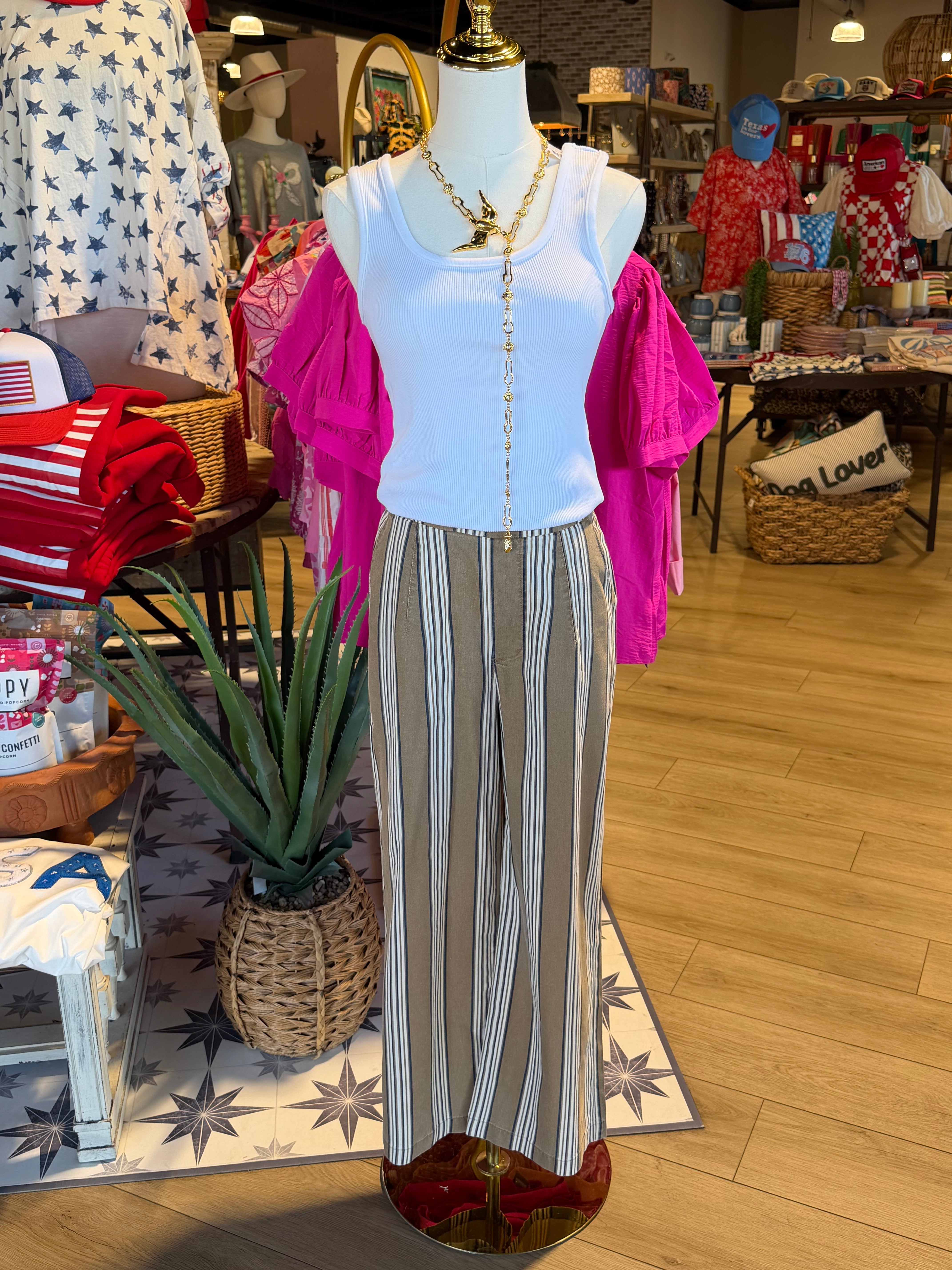 Topaz Stripe Pull On