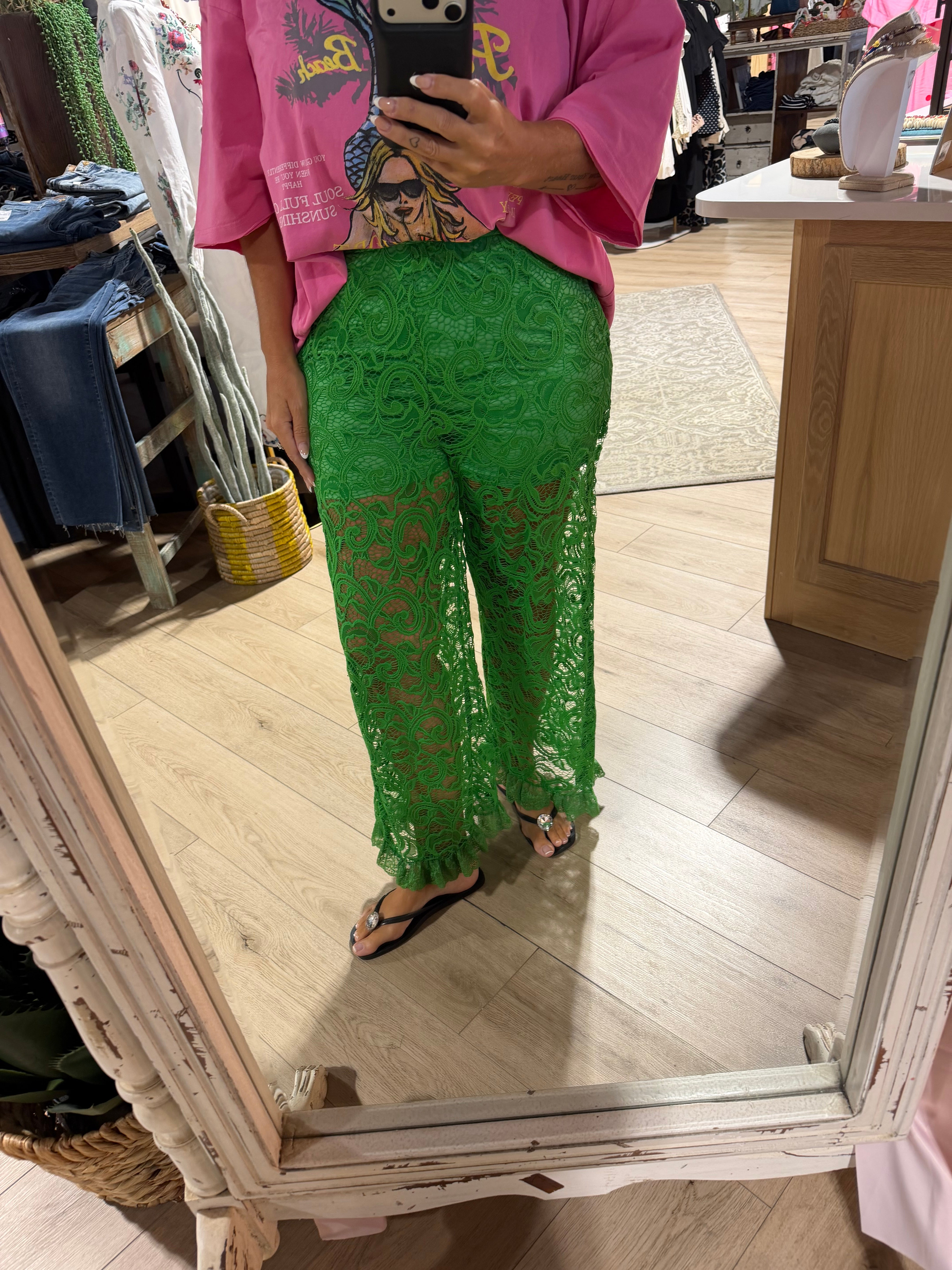 Limeade Lace Pants
