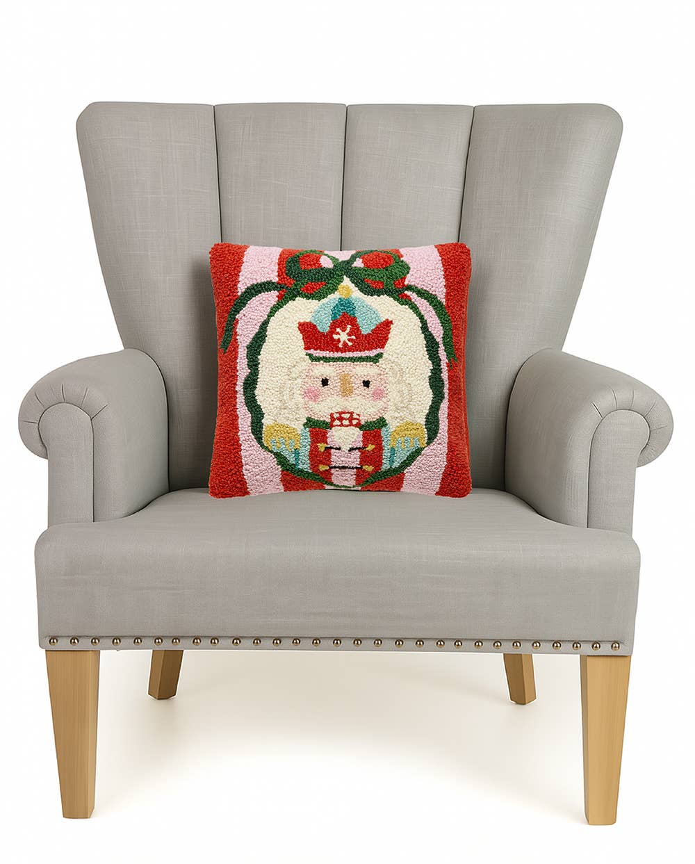 Holiday Frames Nutcracker Hook Pillow