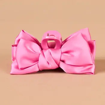 Mini Satin Bow Claw Clip
