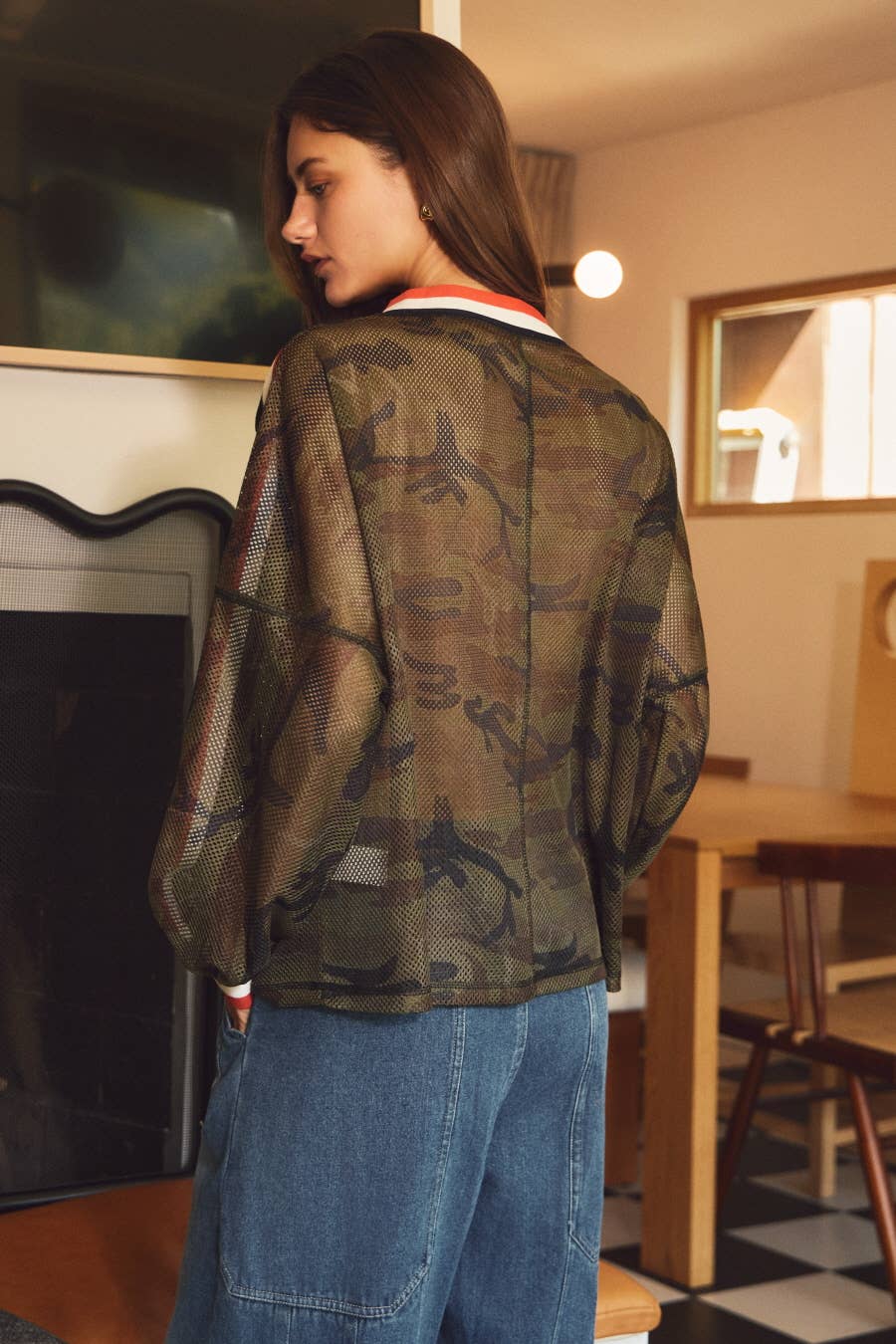 Camouflage Mesh Pullover