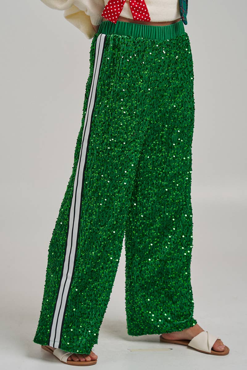 VELVET SEQUINS Pants- Assorted