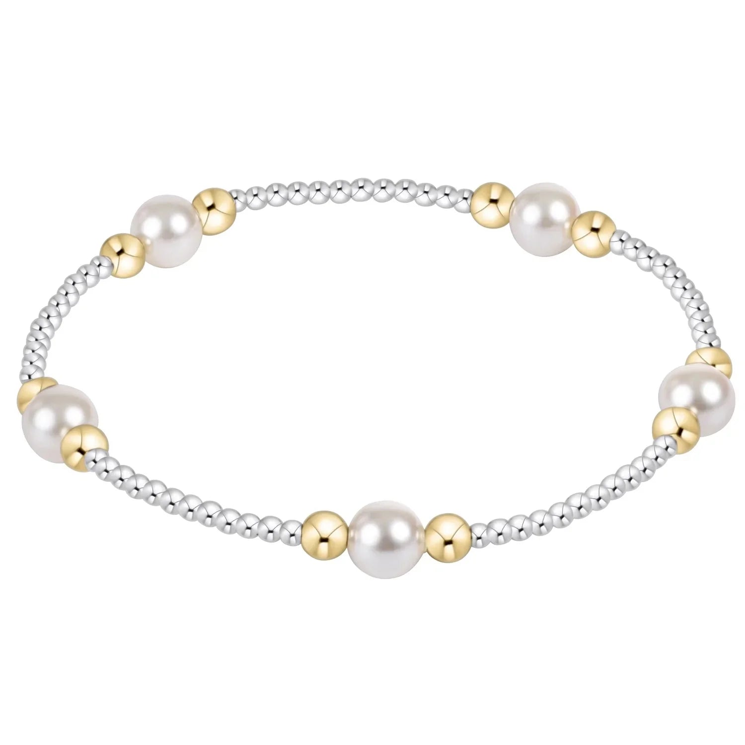 Pearl Mixed Metal Purpose Bracelet